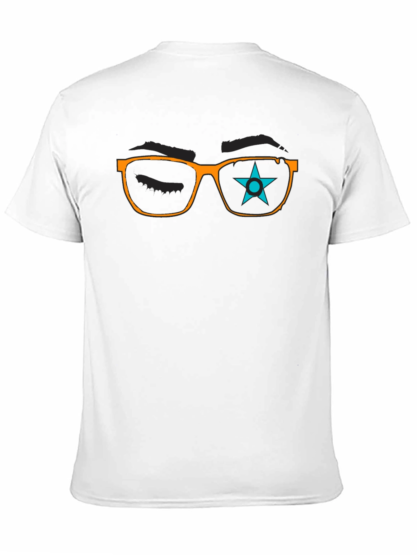 Black Star Eyeglasses Graphic T-Shirt view 11