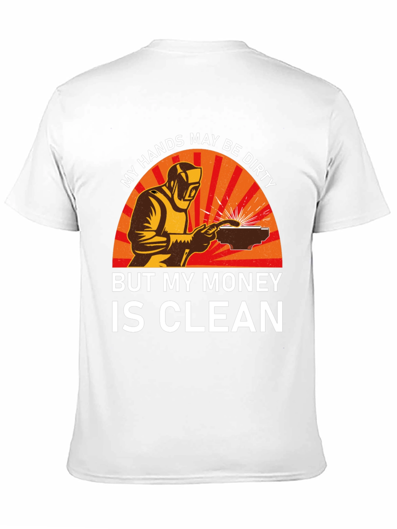 Black Welder T-Shirt - My Hands Dirty, Money Clean view 11