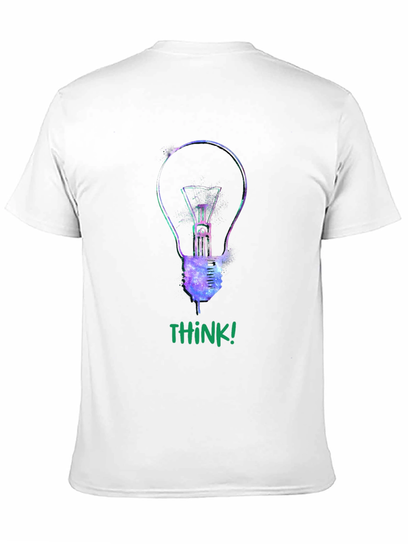 Black Think! Galaxy Light Bulb Graphic Tee view 11