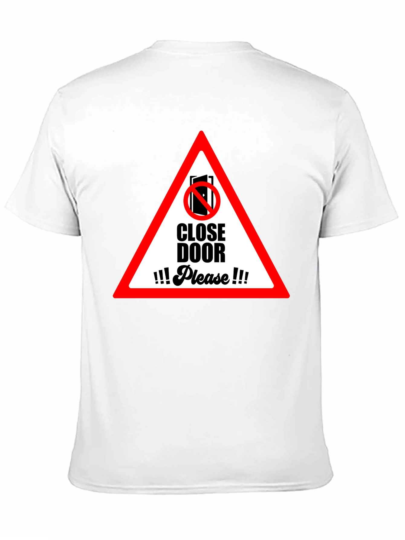 Black Close Door Please Graphic T-Shirt view 11