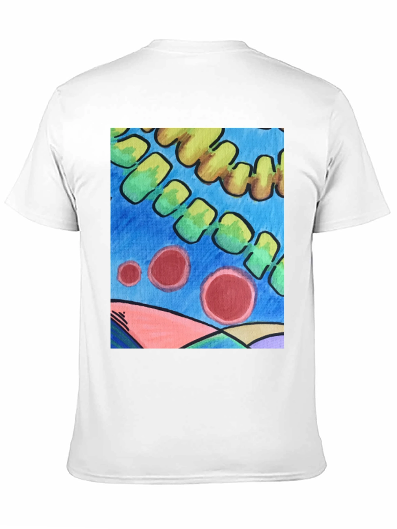 Black Abstract Art Graphic Tee - Modern Casual Style view 11