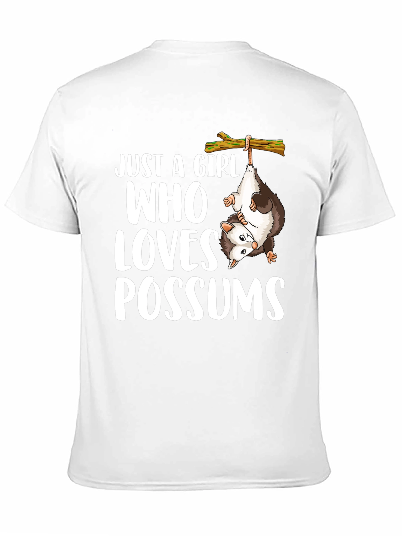 Black Just a Girl Who Loves Possums Graphic Tee view 11