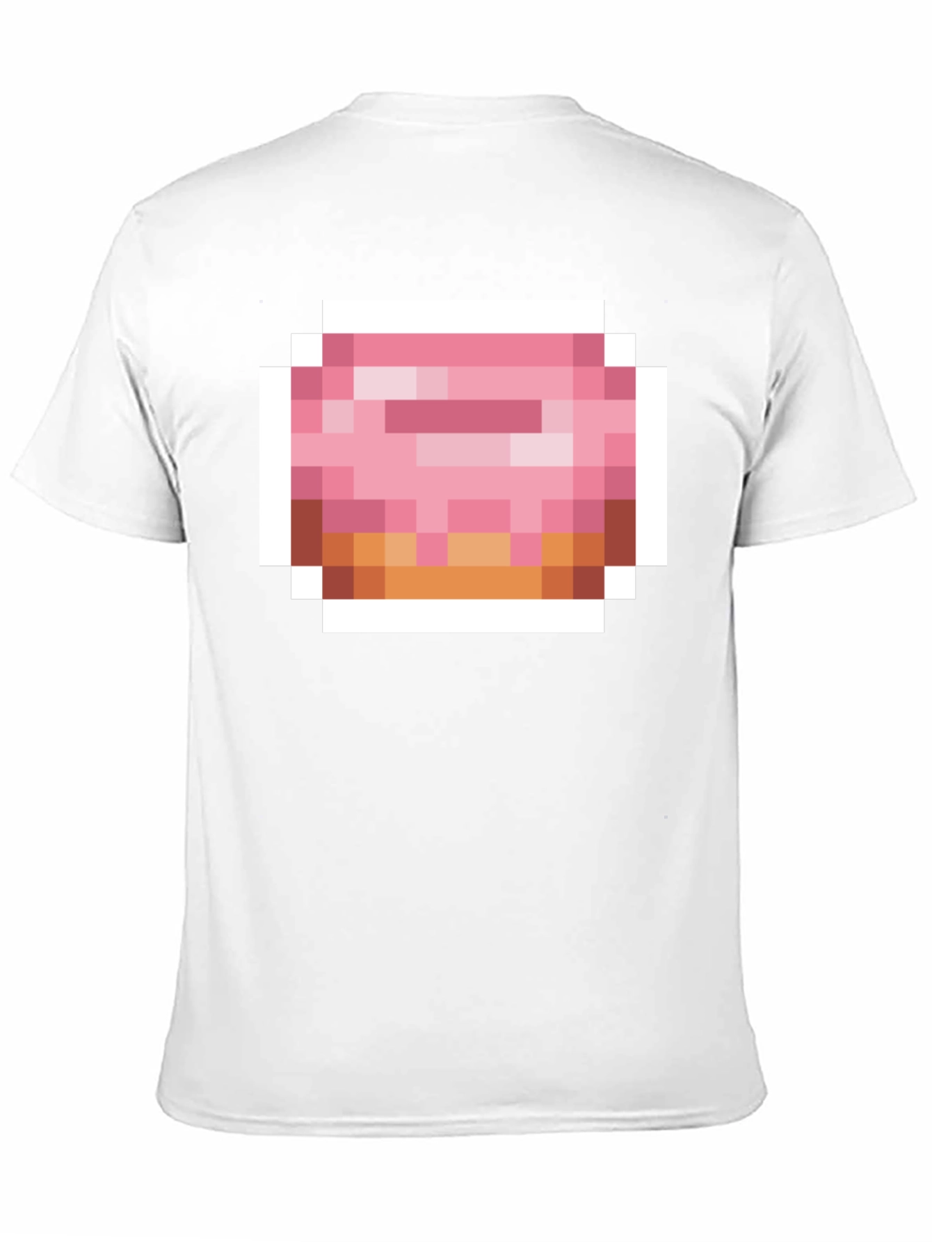 Black Pixel Donut Graphic Tee - Black Cotton Casual Shirt view 11