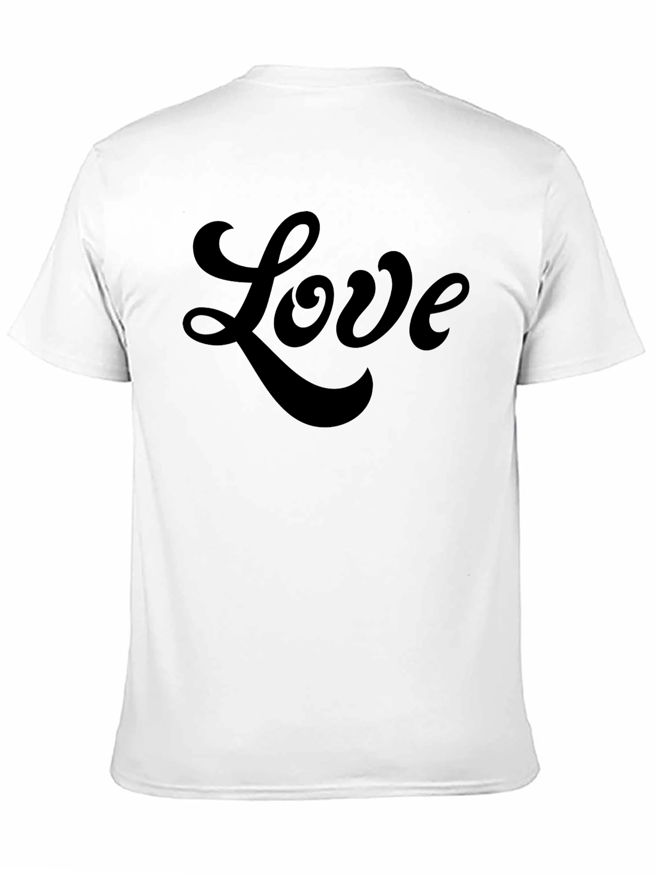 Black Love Script Black Tee Shirt - Stylish Casual Wear view 11