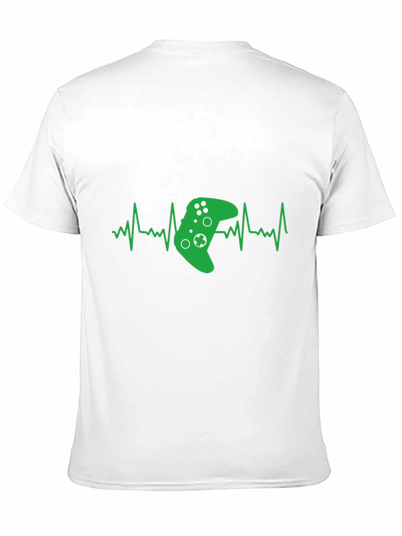Black Gamer Heartbeat T-Shirt - Black Cotton Gaming Tee view 11