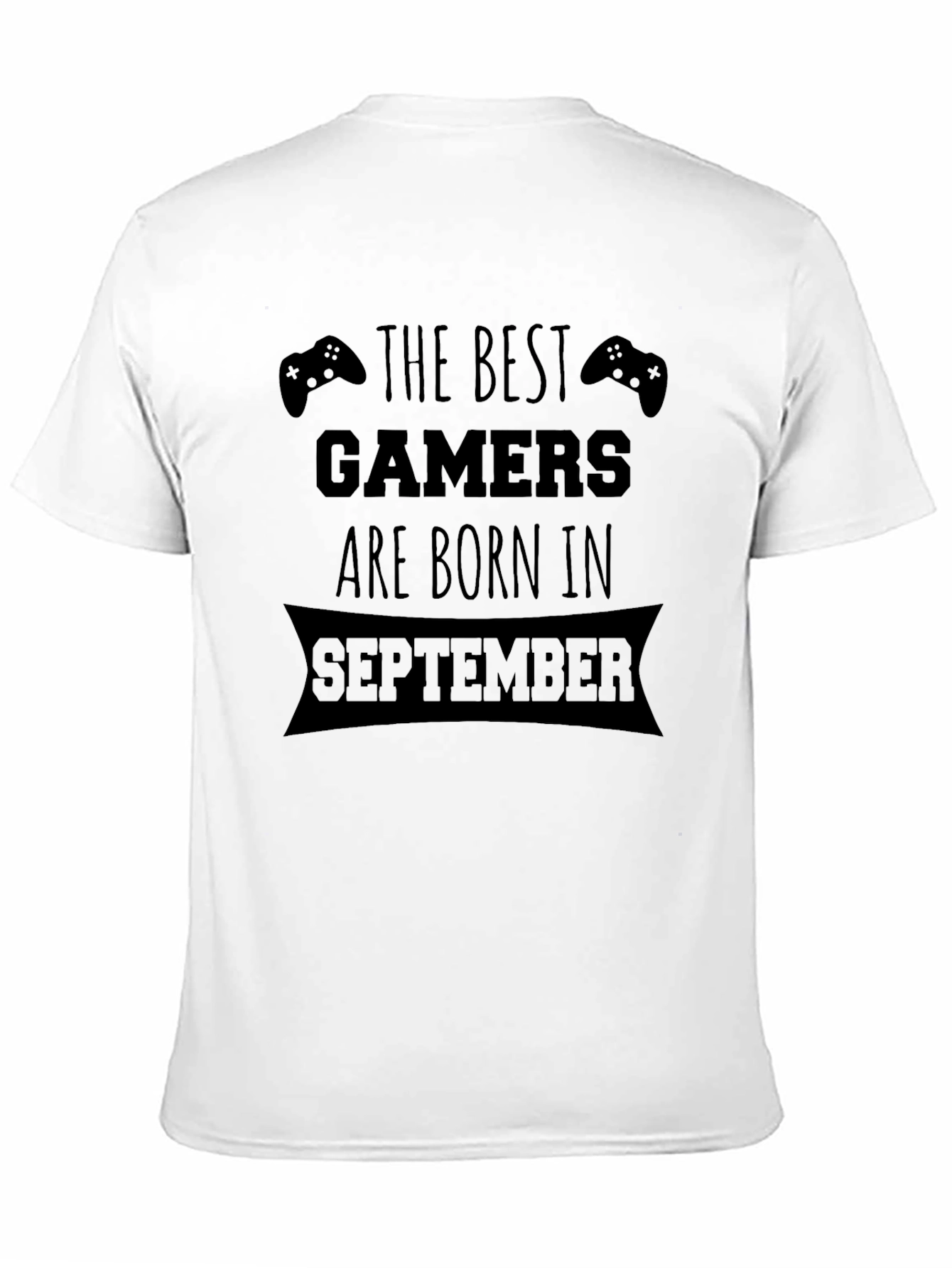 Black Best Gamers are Born in September Black T-Shirt view 11