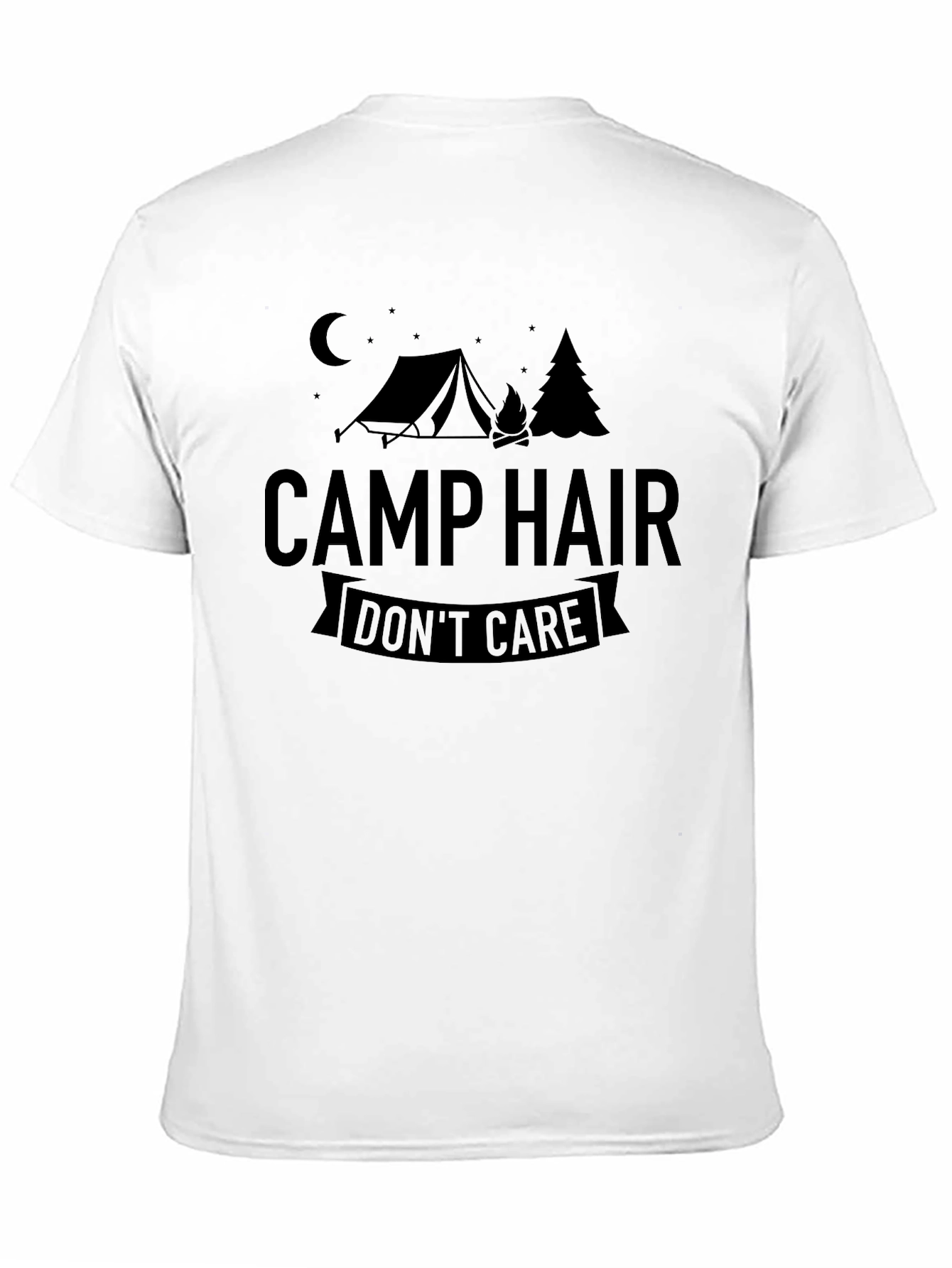 Black Camp Hair Don't Care T-Shirt - Black view 11