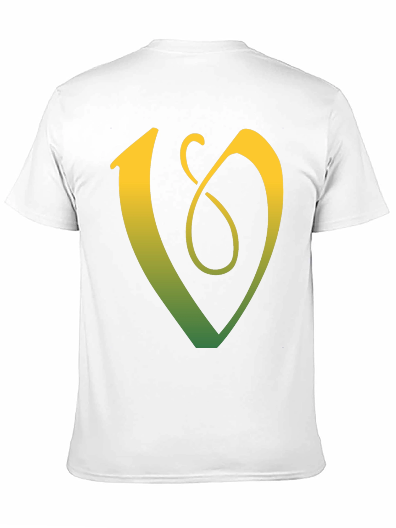 Black Unique Gradient Letter V Graphic Tee - Black view 11