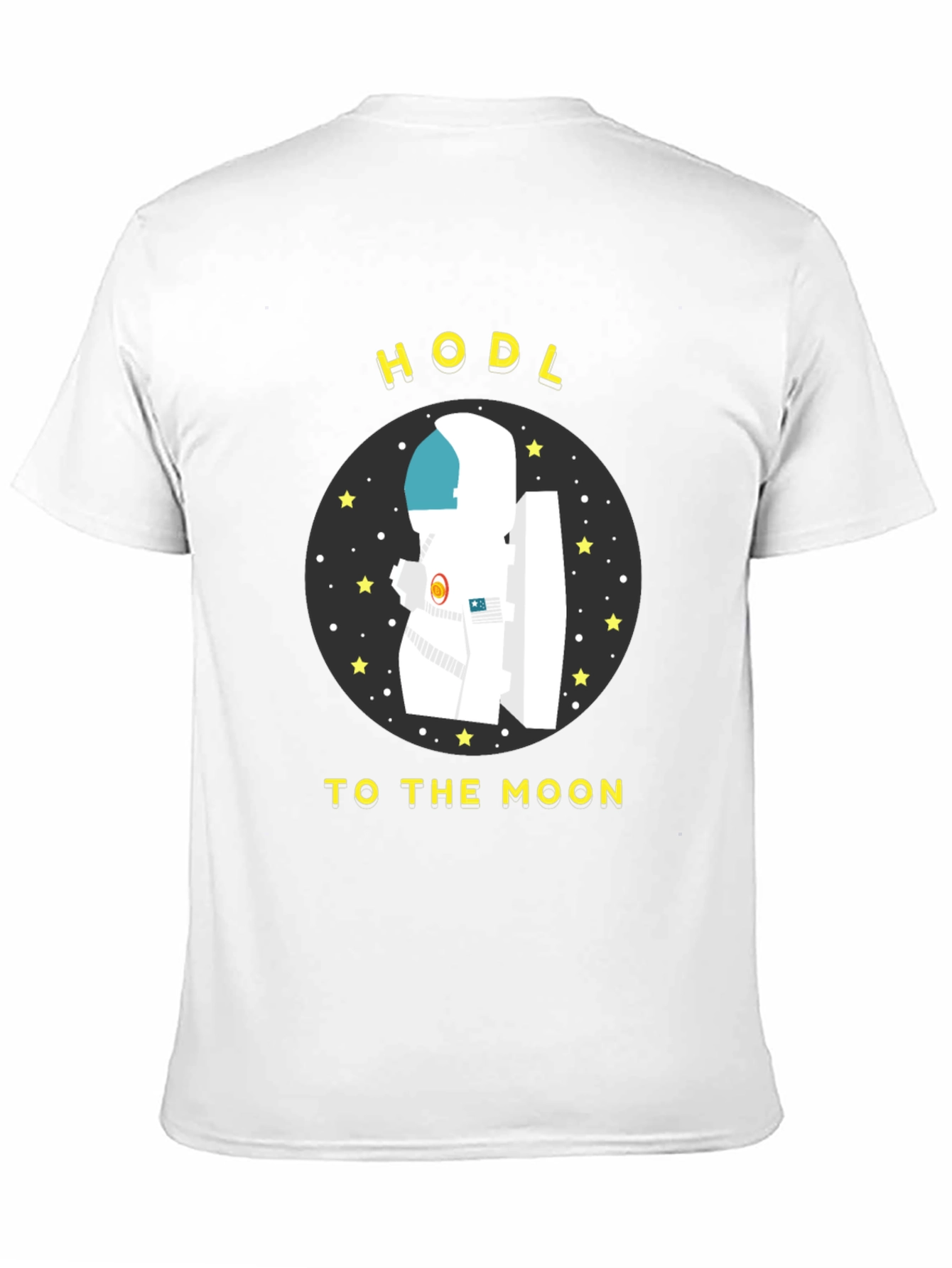 Black HODL to the Moon T-Shirt Crypto Astronaut view 11