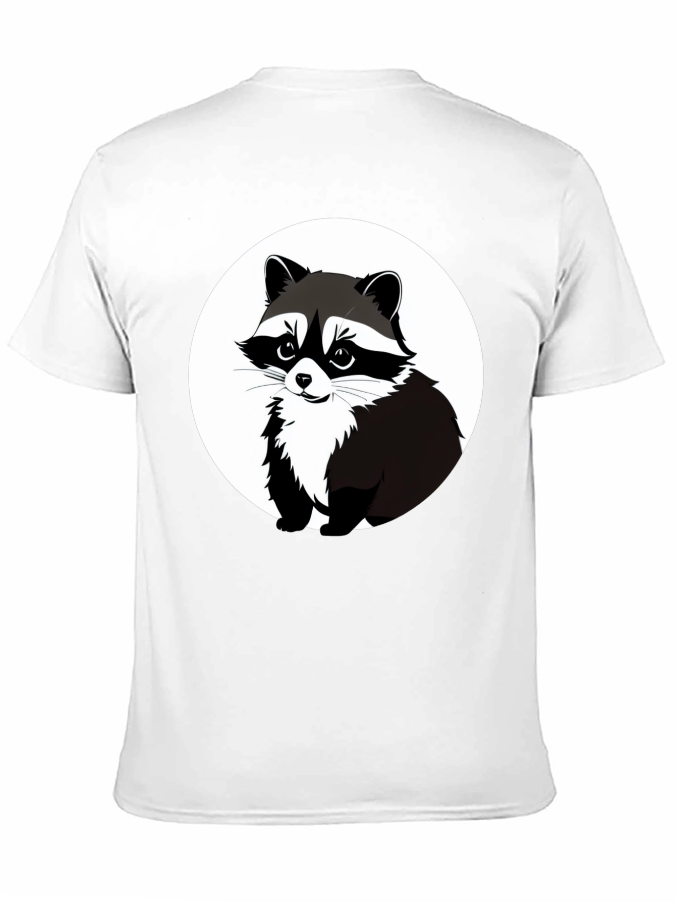 Black Raccoon Graphic Tee - Black Casual T-Shirt view 11