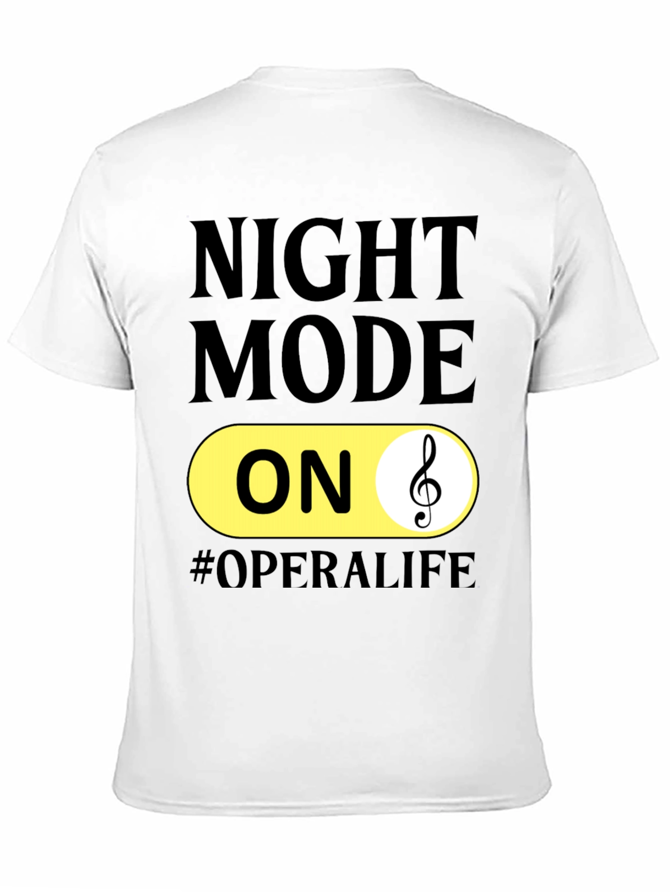 Black Night Mode ON Opera Life T-Shirt view 11