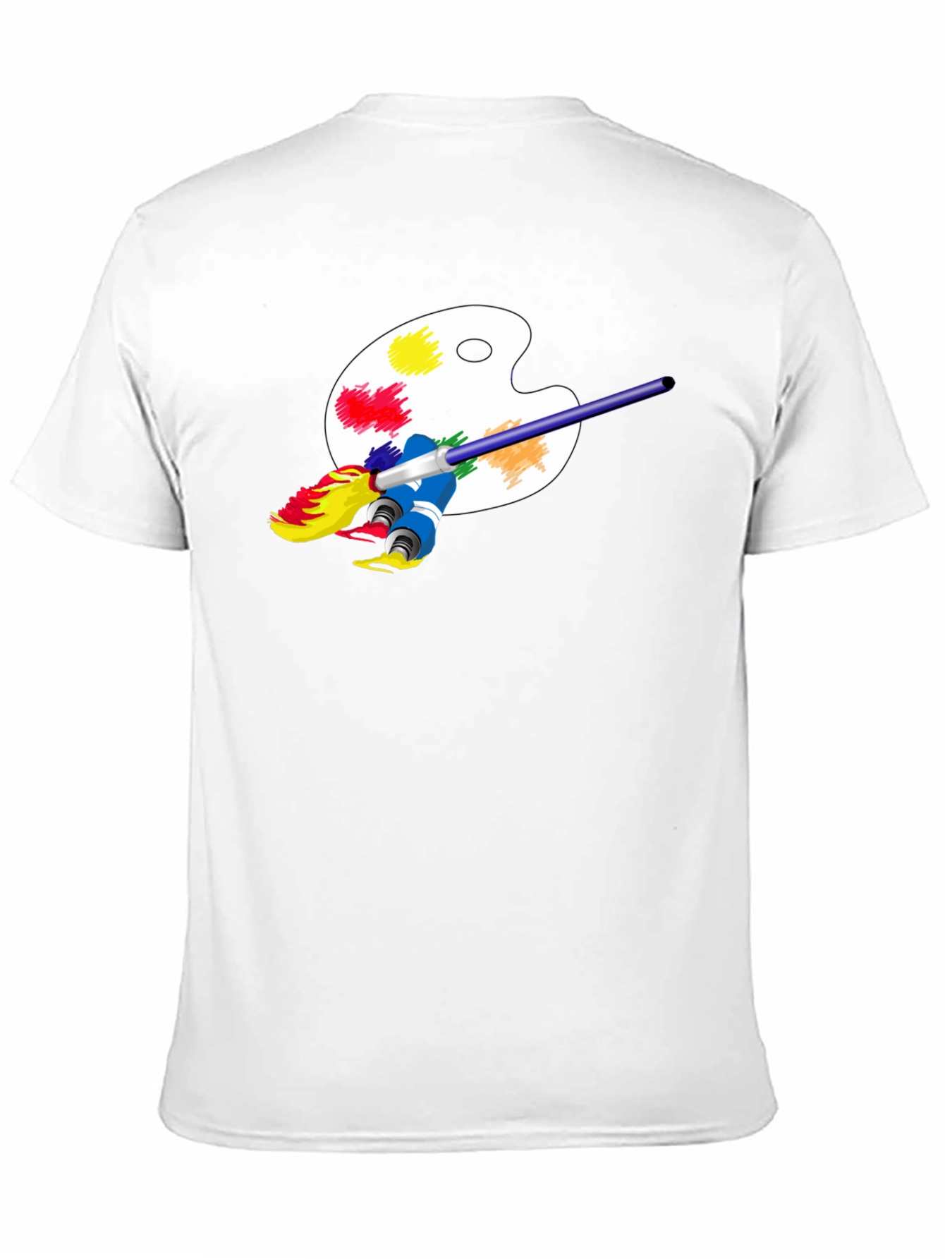 Black Artist Palette Black T-Shirt view 11