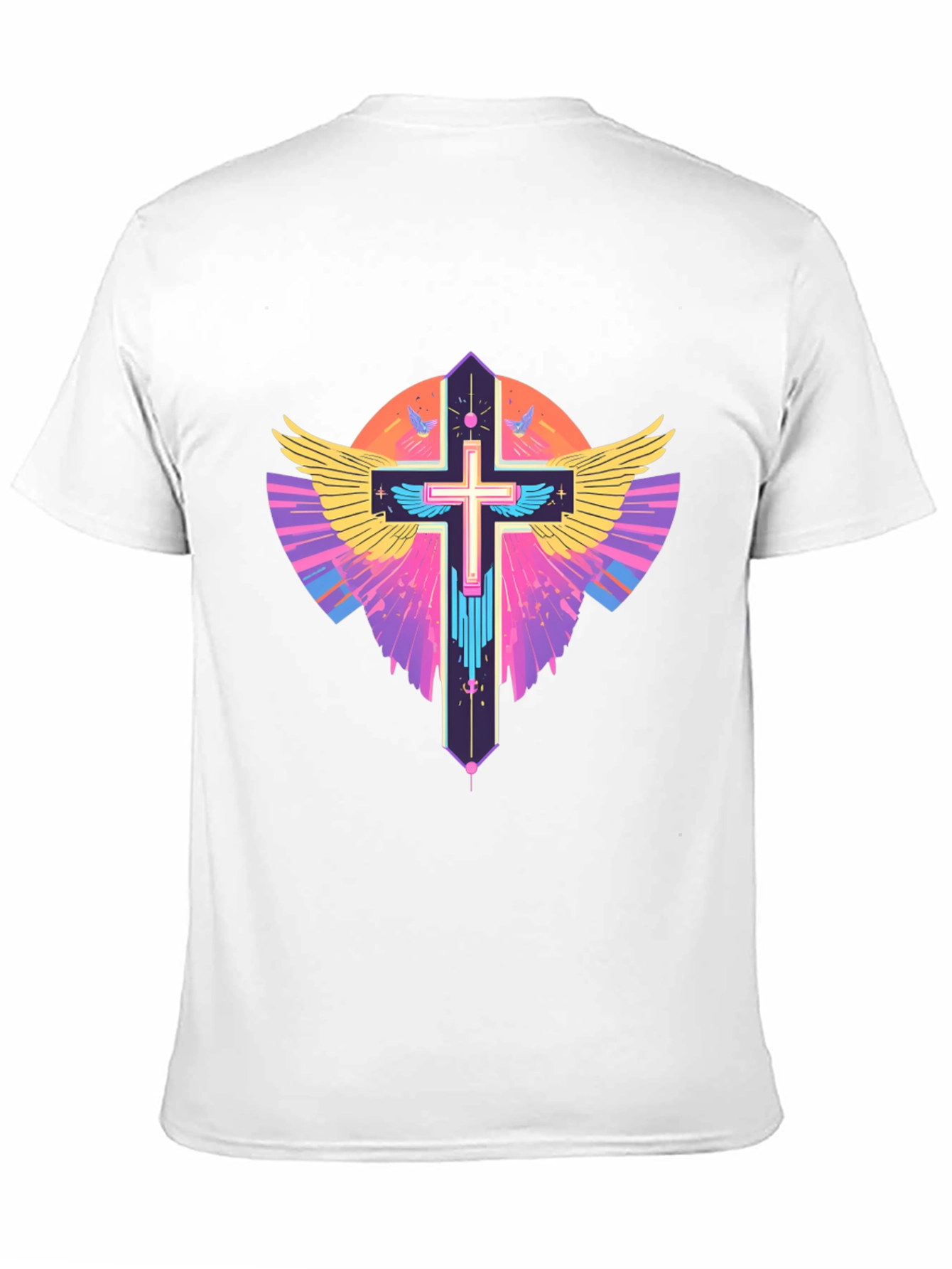 Black Winged Cross Graphic T-Shirt view 11