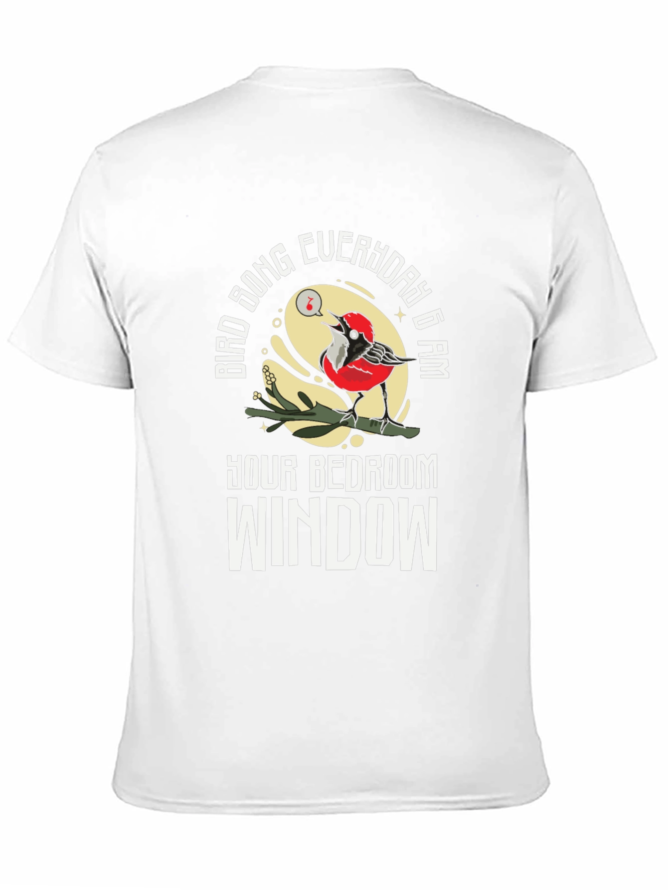 Black Bird Song Everyday T-Shirt - Funny Bird Lover Tee view 11