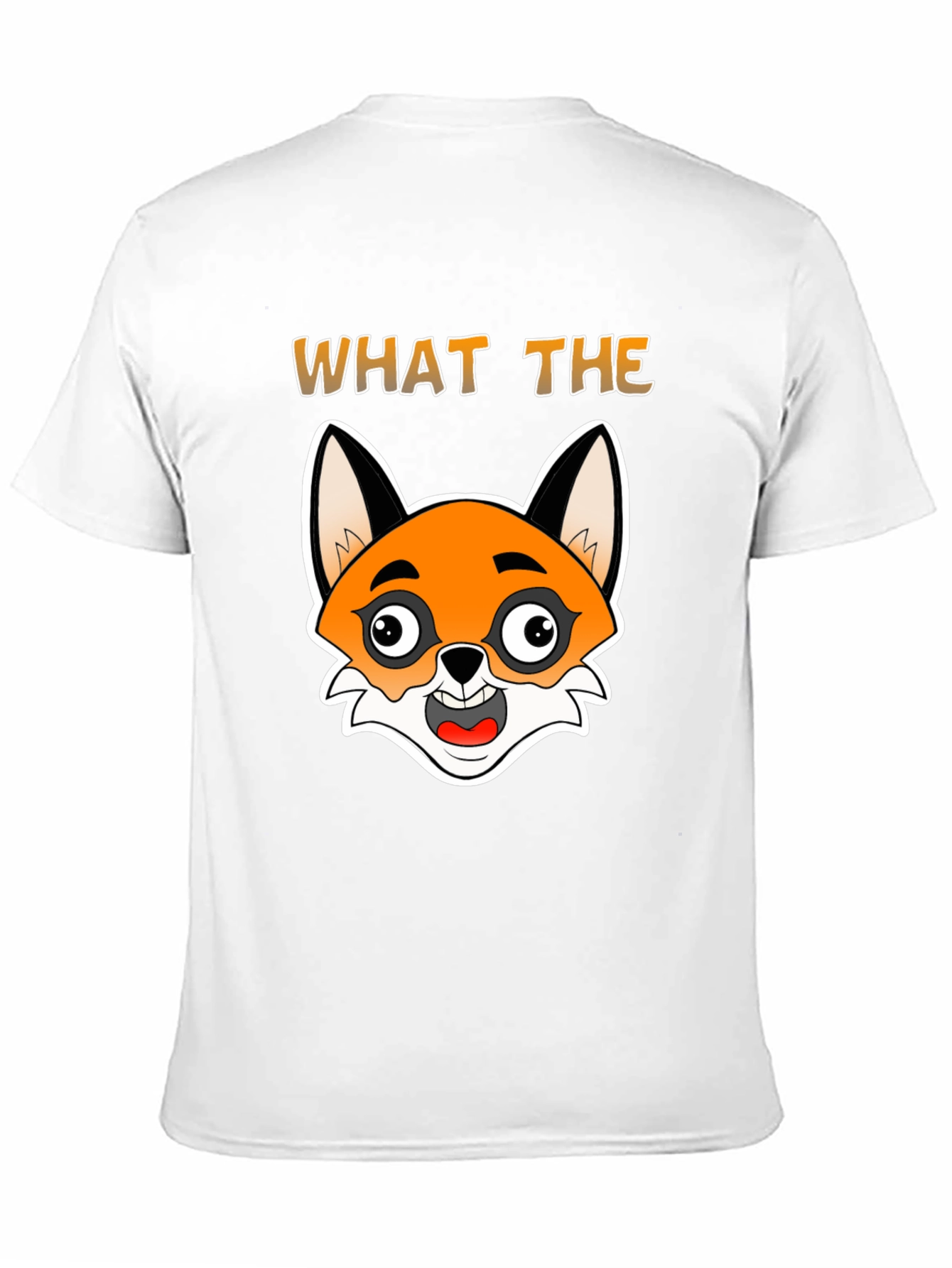 Black What the Fox T-Shirt - Funny Cartoon Animal Tee view 11