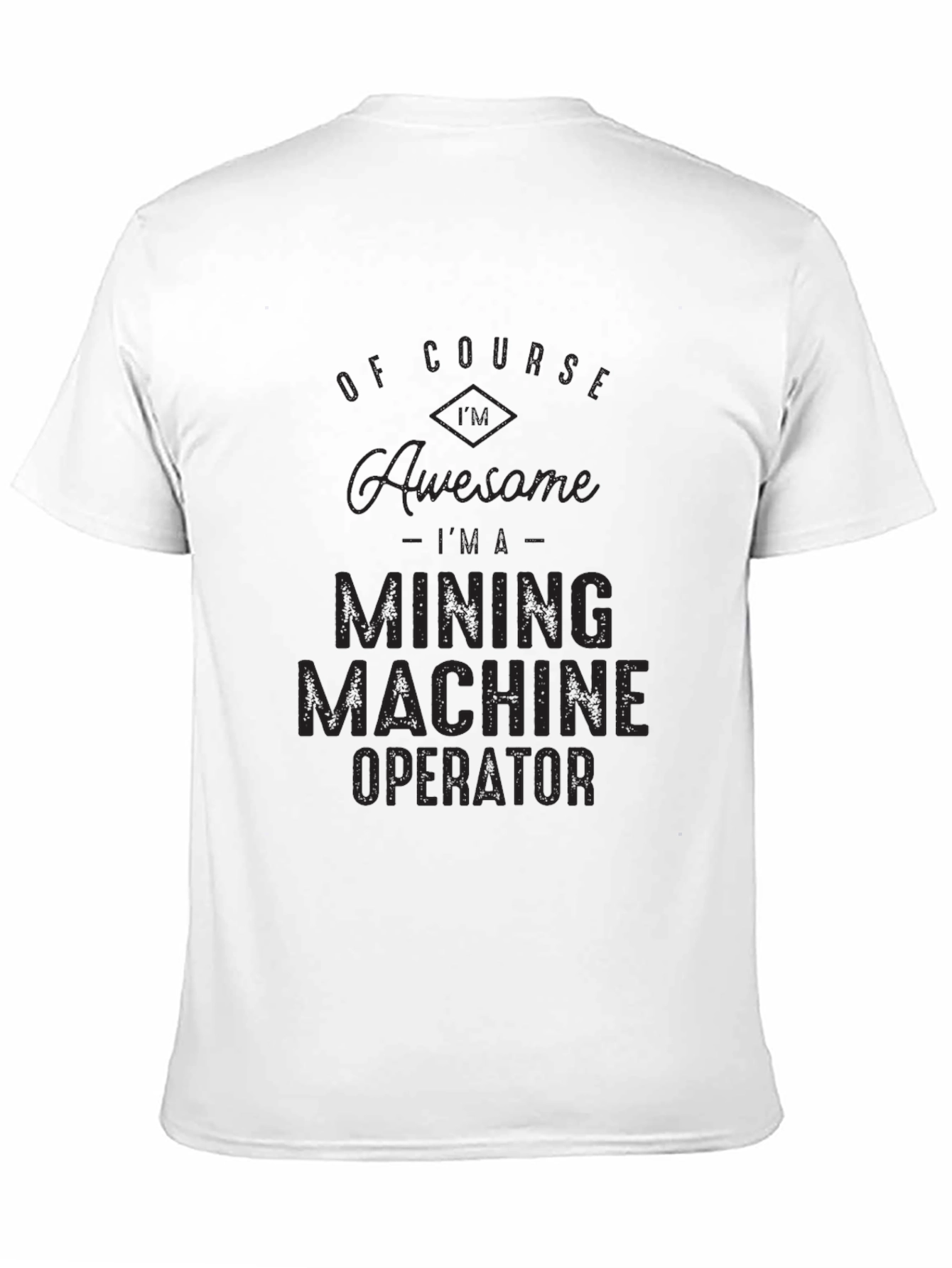 Black Mining Machine Operator Black Graphic Tee view 11