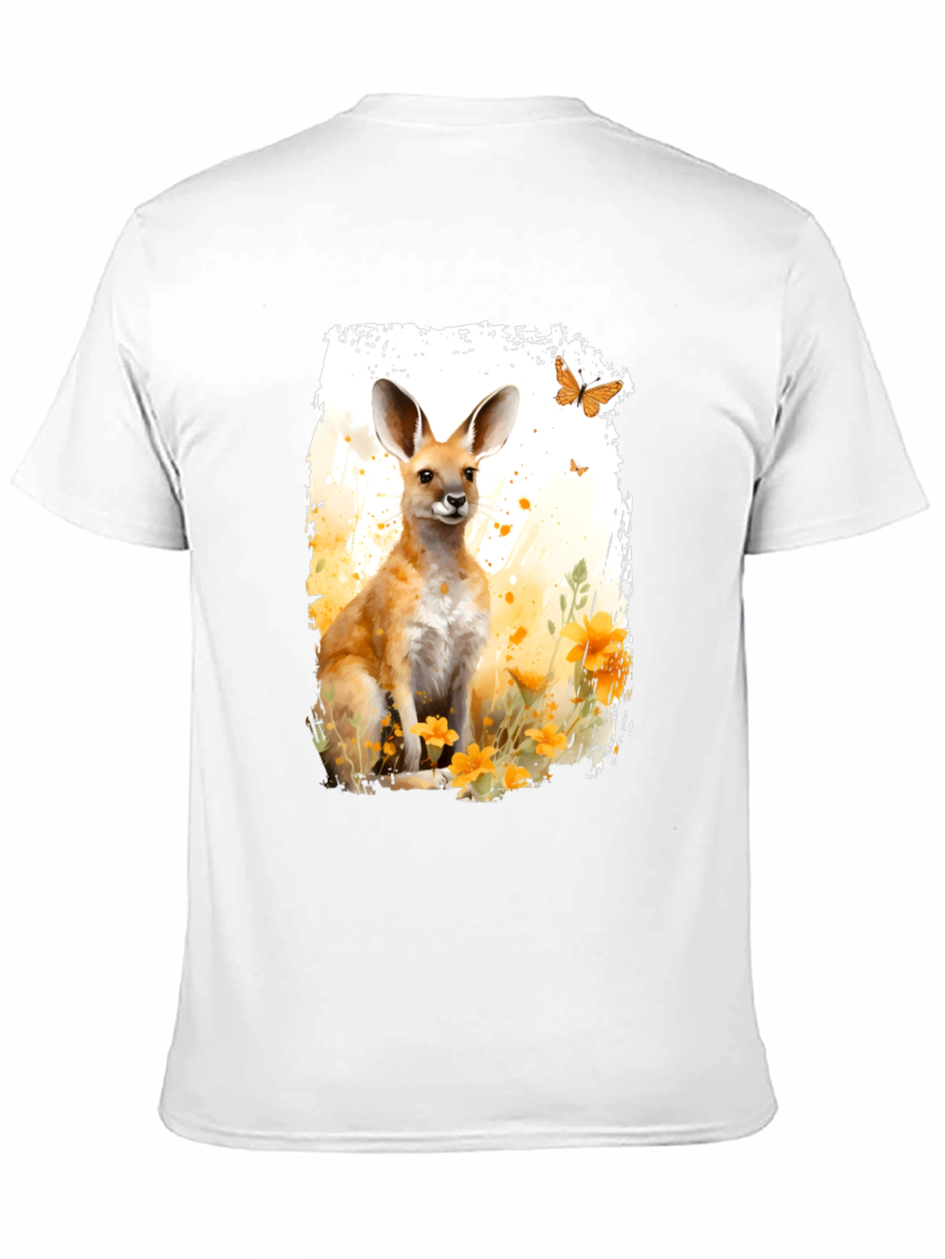 Black Kangaroo Watercolor Graphic Tee view 11