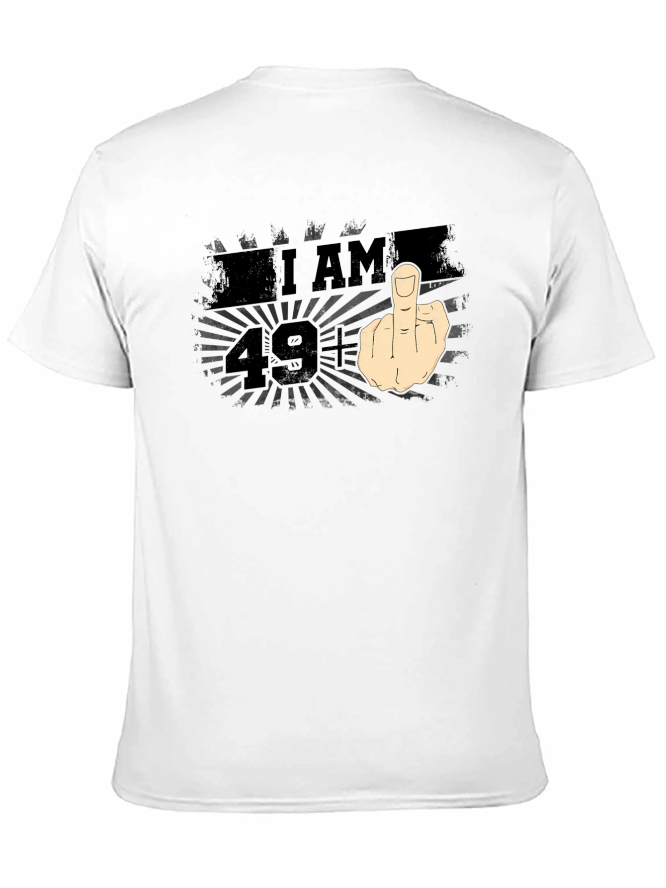 Black I AM 49+ Middle Finger Graphic T-Shirt view 11