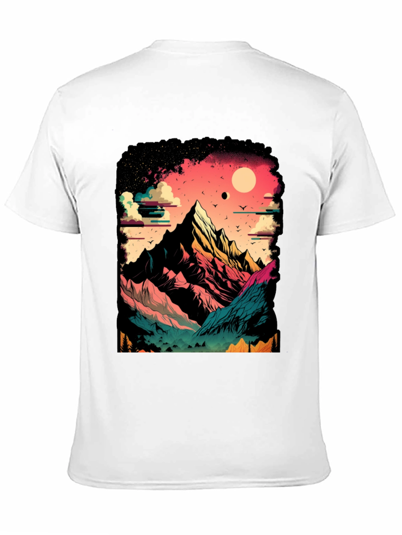 Black Mountain Graphic Tee - Nature Lover's Black T-Shirt view 11