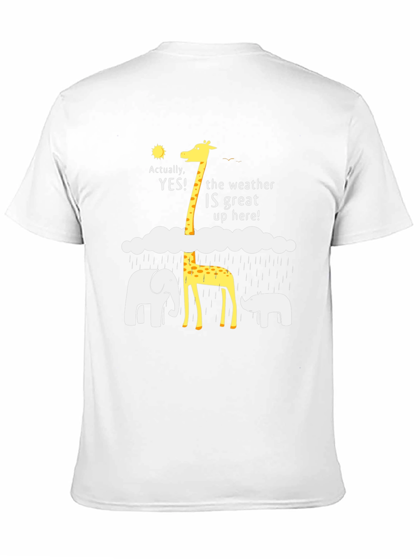 Black Funny Weather Giraffe T-Shirt view 11