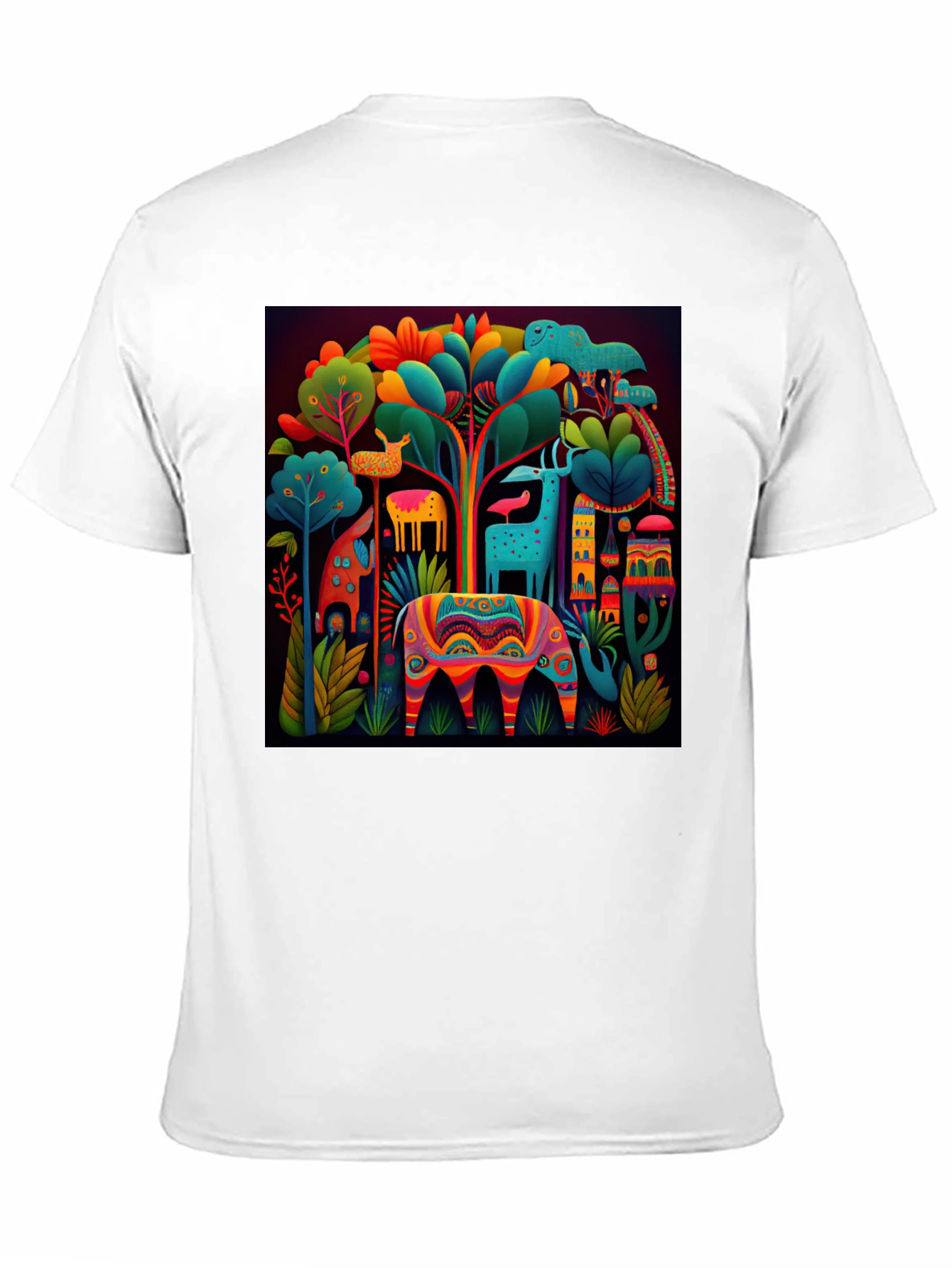 Black Vibrant Alebrije Graphic Tee - Unique Art Shirt view 11