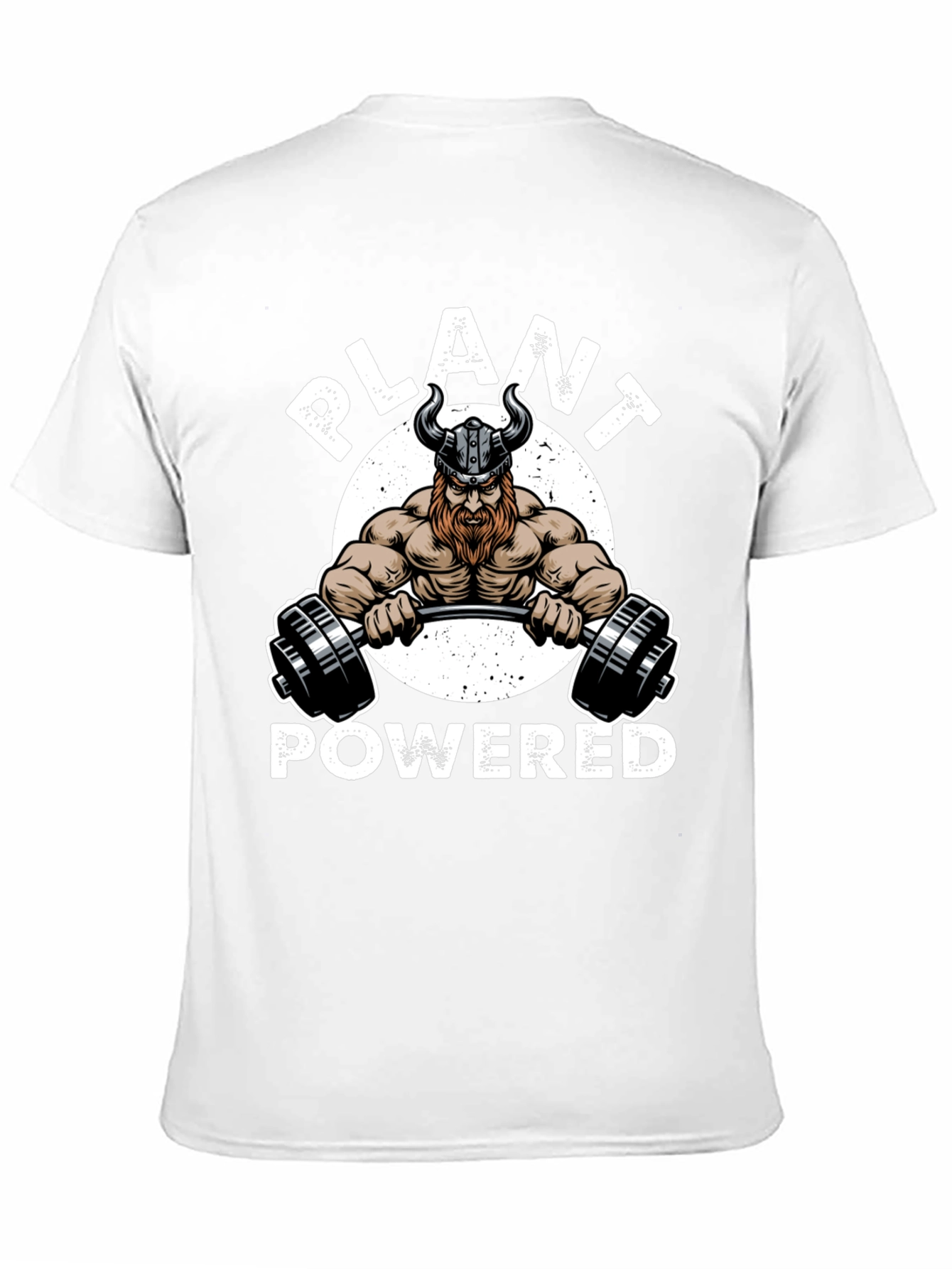 Black Plant Powered Viking Gym Black T-Shirt view 11