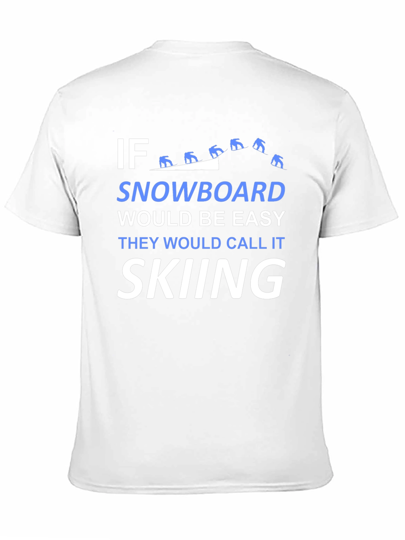 Black Snowboard vs Skiing T-Shirt - Black Graphic Tee view 11