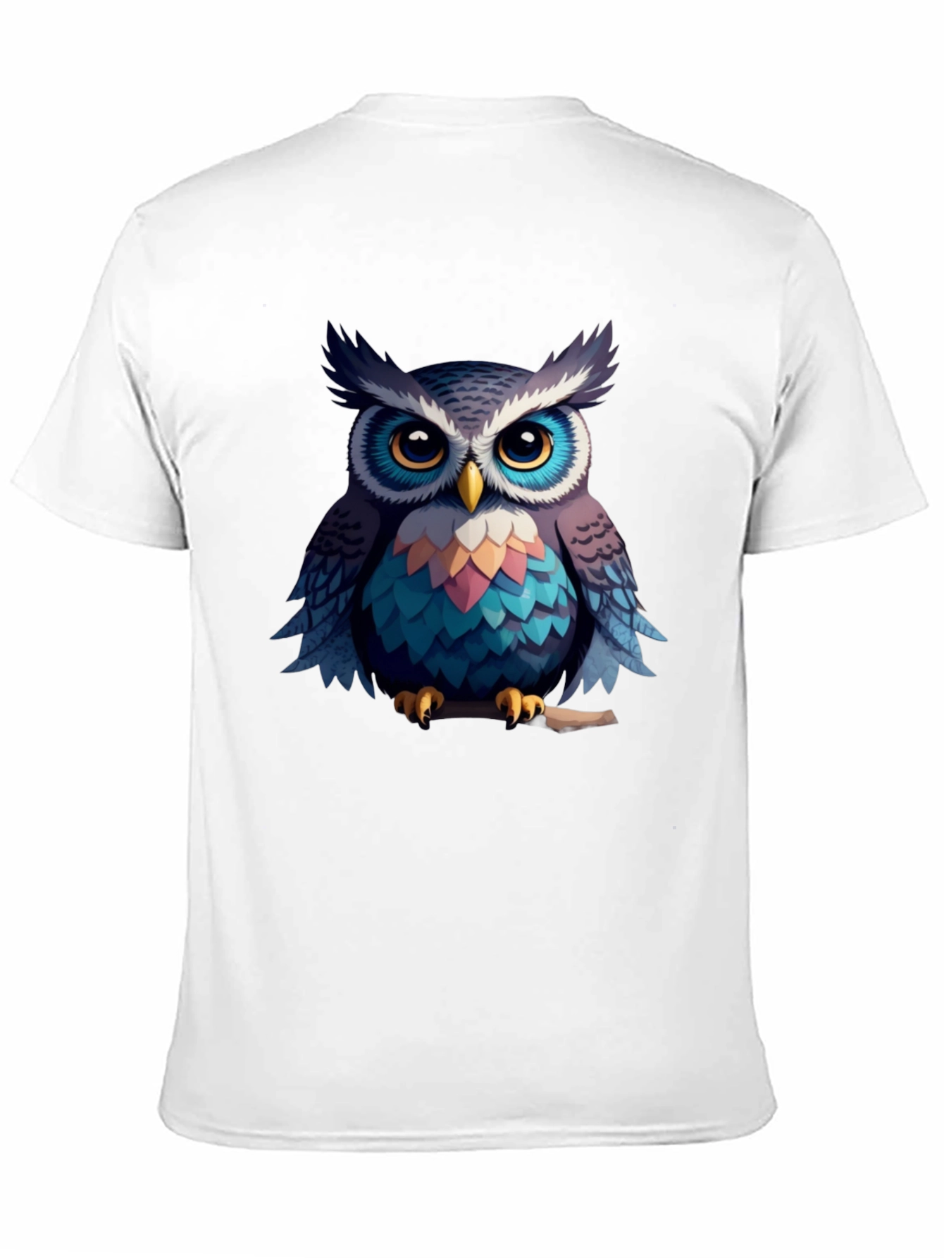 Black Owl Graphic Black T-Shirt - Men's Fashion Tee view 11