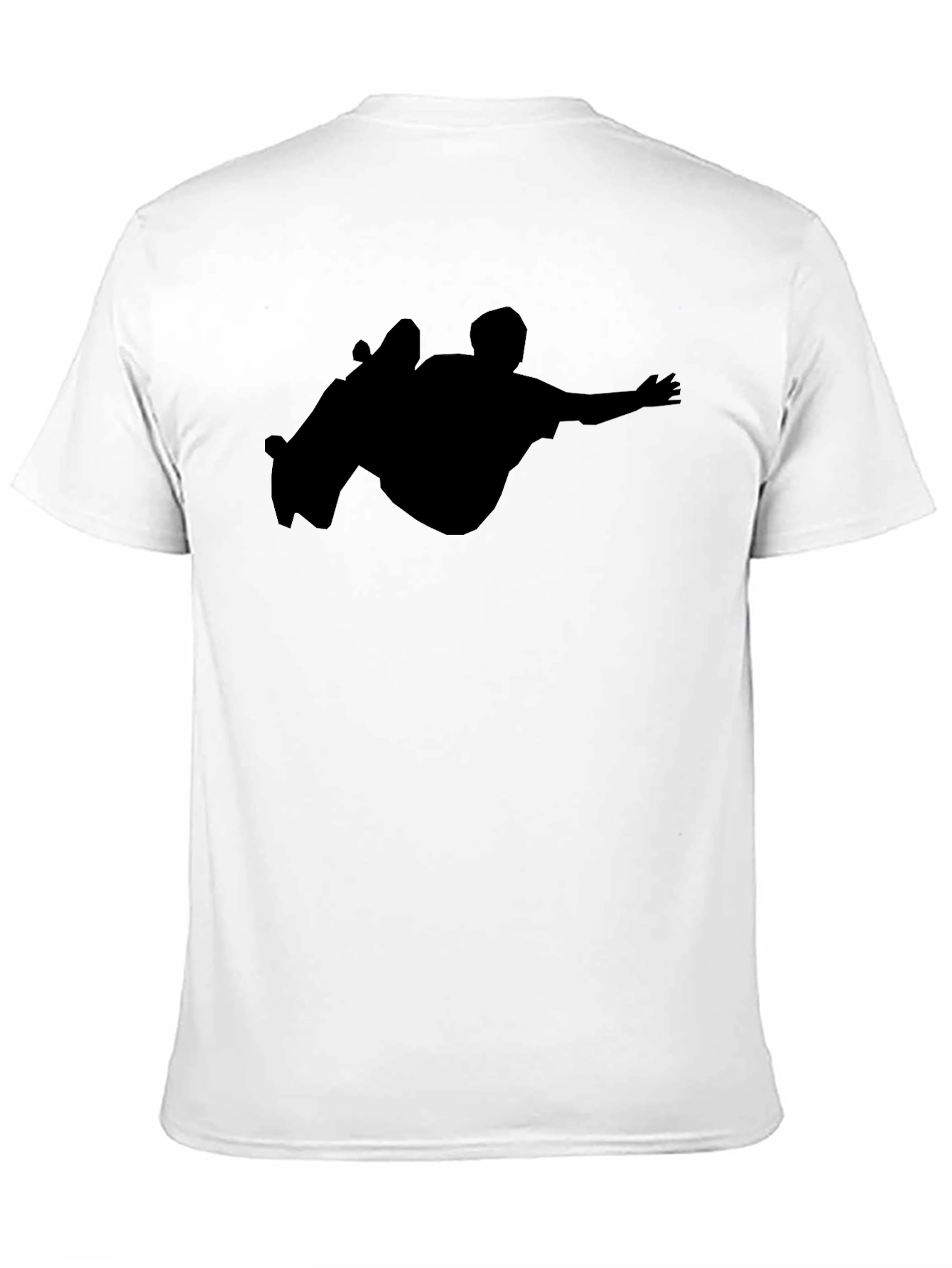 Black Skateboarder Silhouette T-Shirt - Cool Graphic Tee view 11
