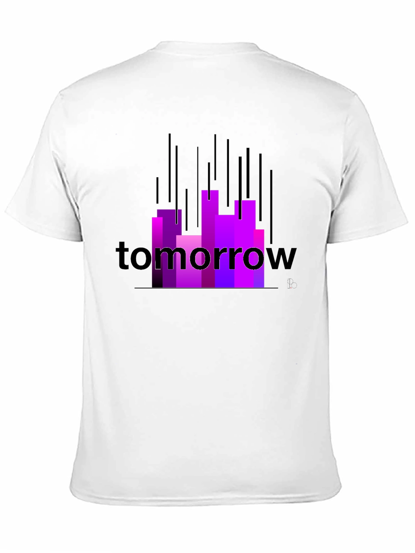 Black Tomorrow Graphic Tee - Modern Cityscape Design view 11