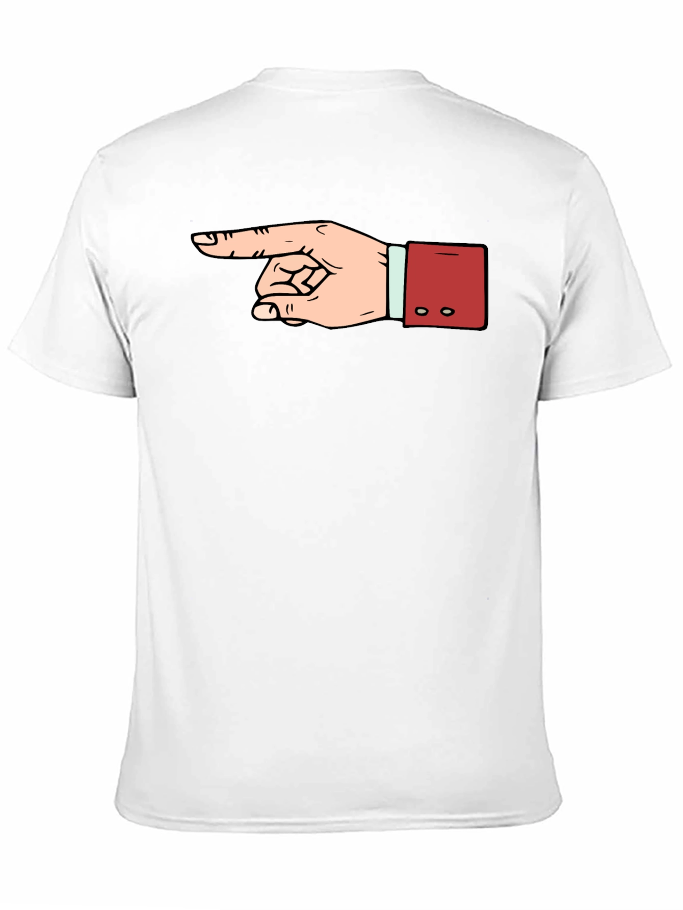 Black Pointing Hand Graphic Tee - Unisex Black T-Shirt view 11