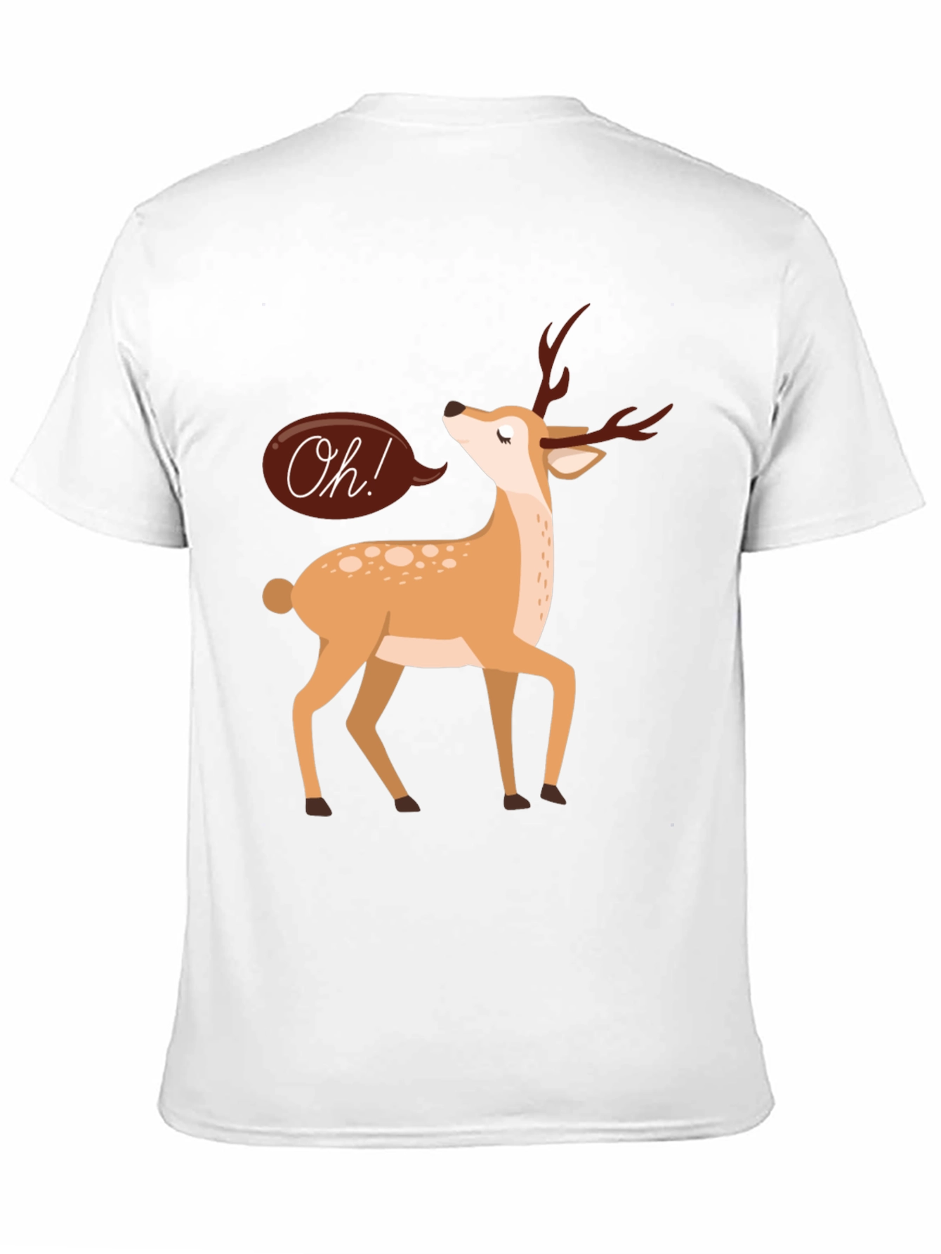 Black Oh Deer T-Shirt - Black Cotton Graphic Tee view 11