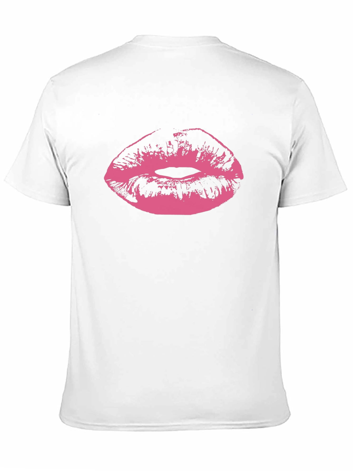 Black Kiss Print Black Tee - Graphic Lips T-Shirt view 11