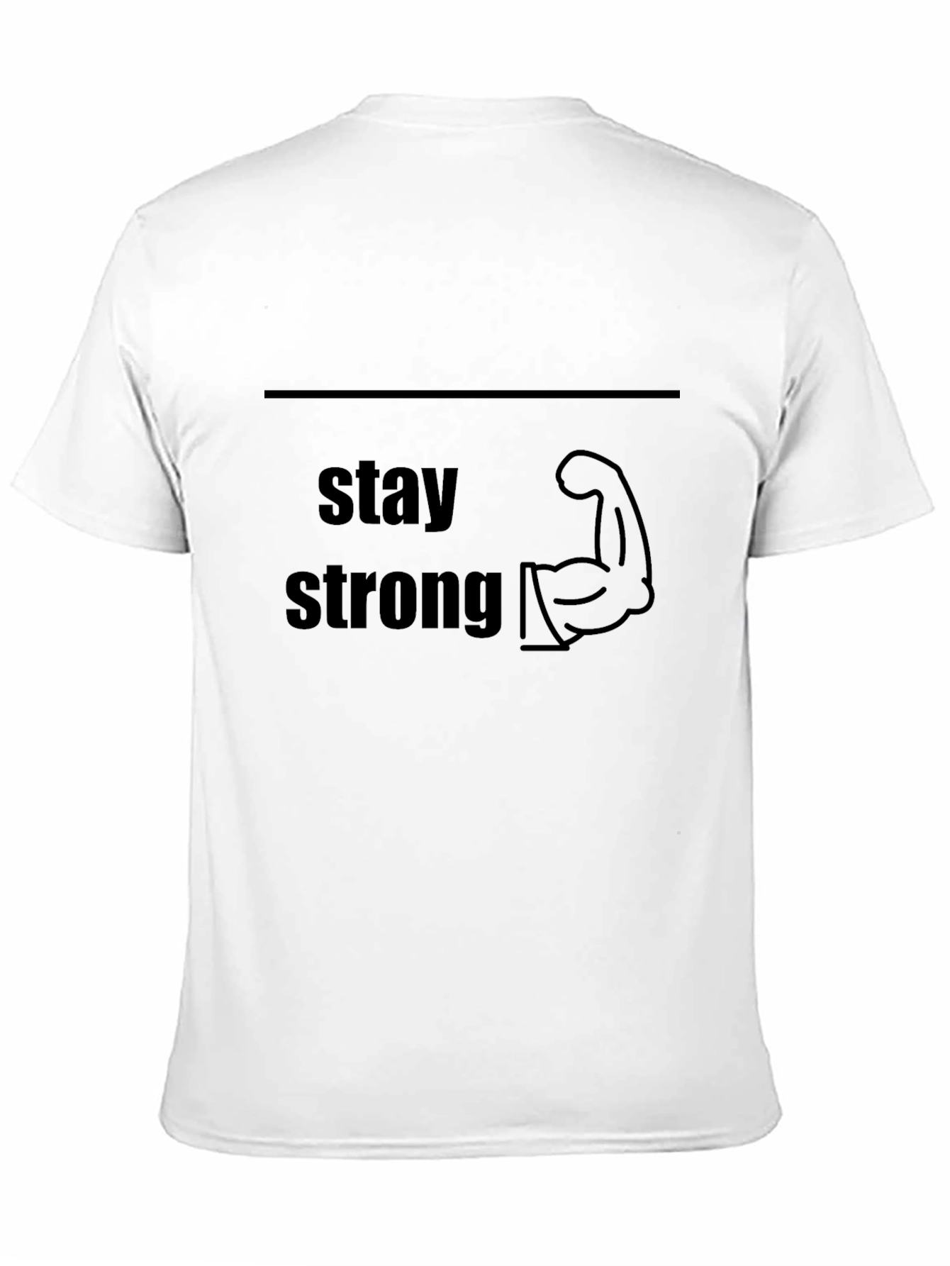 Black Stay Strong Graphic Tee - Motivational T-Shirt view 11