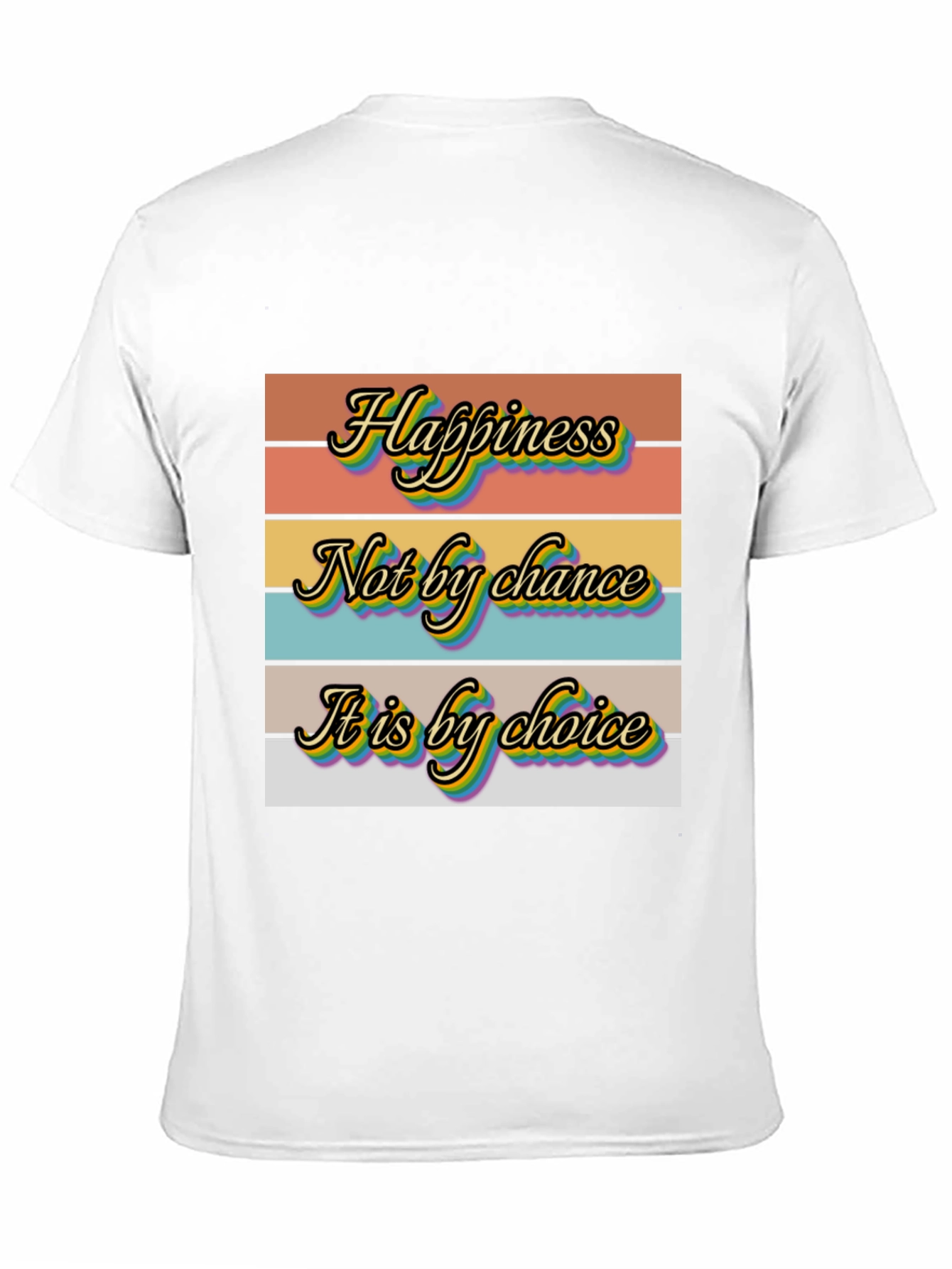 Black Happiness Choice Graphic T-Shirt view 11