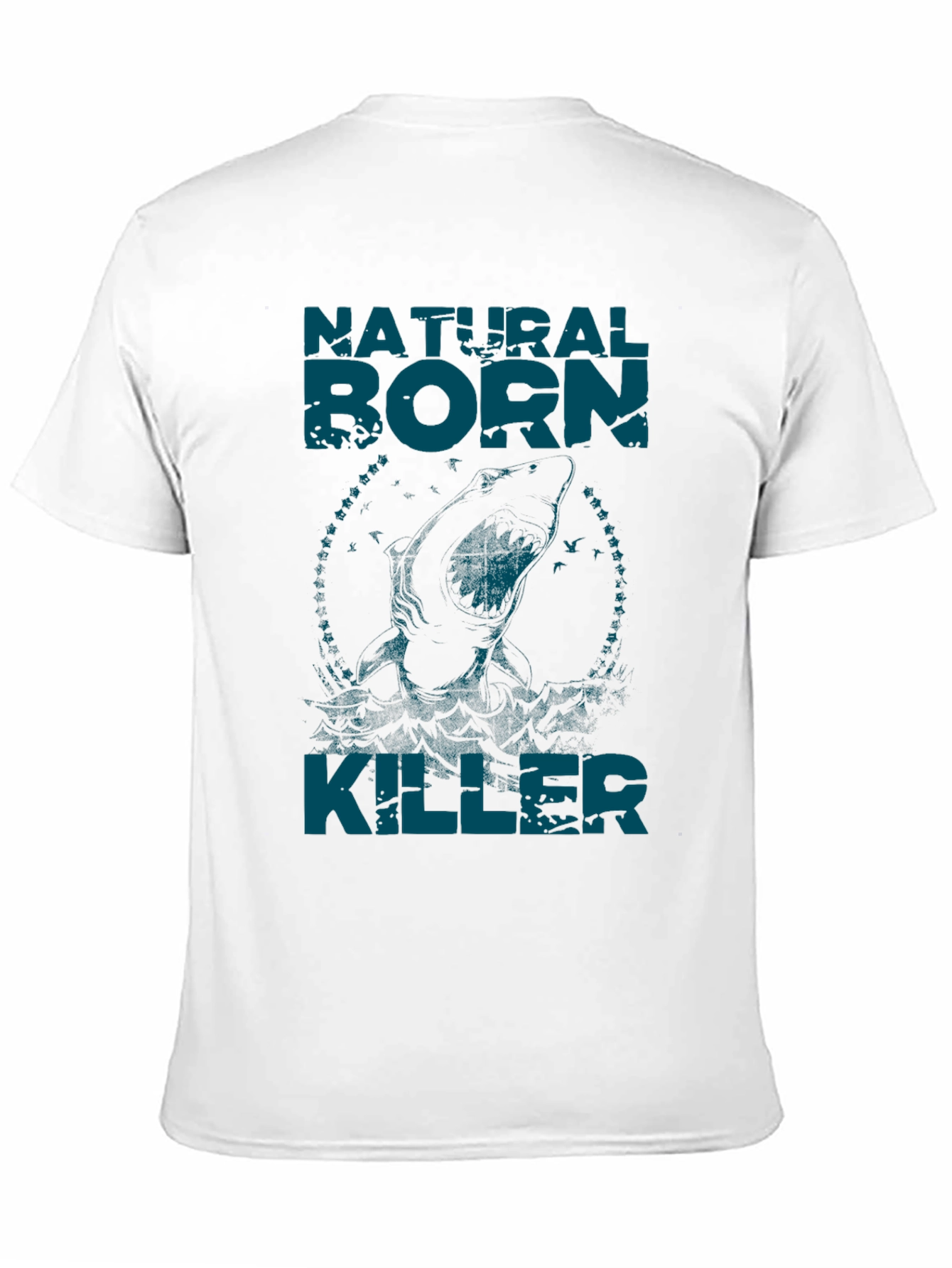 Black Natural Born Killer Graphic Tee - Black Crew Neck T-Shirt view 11