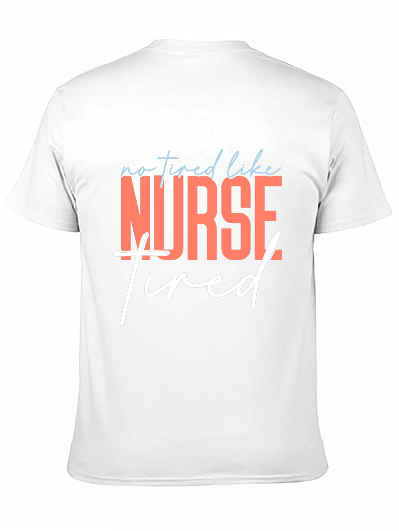 Black Nurse Tired Graphic Tee - Black Cotton T-Shirt view 11