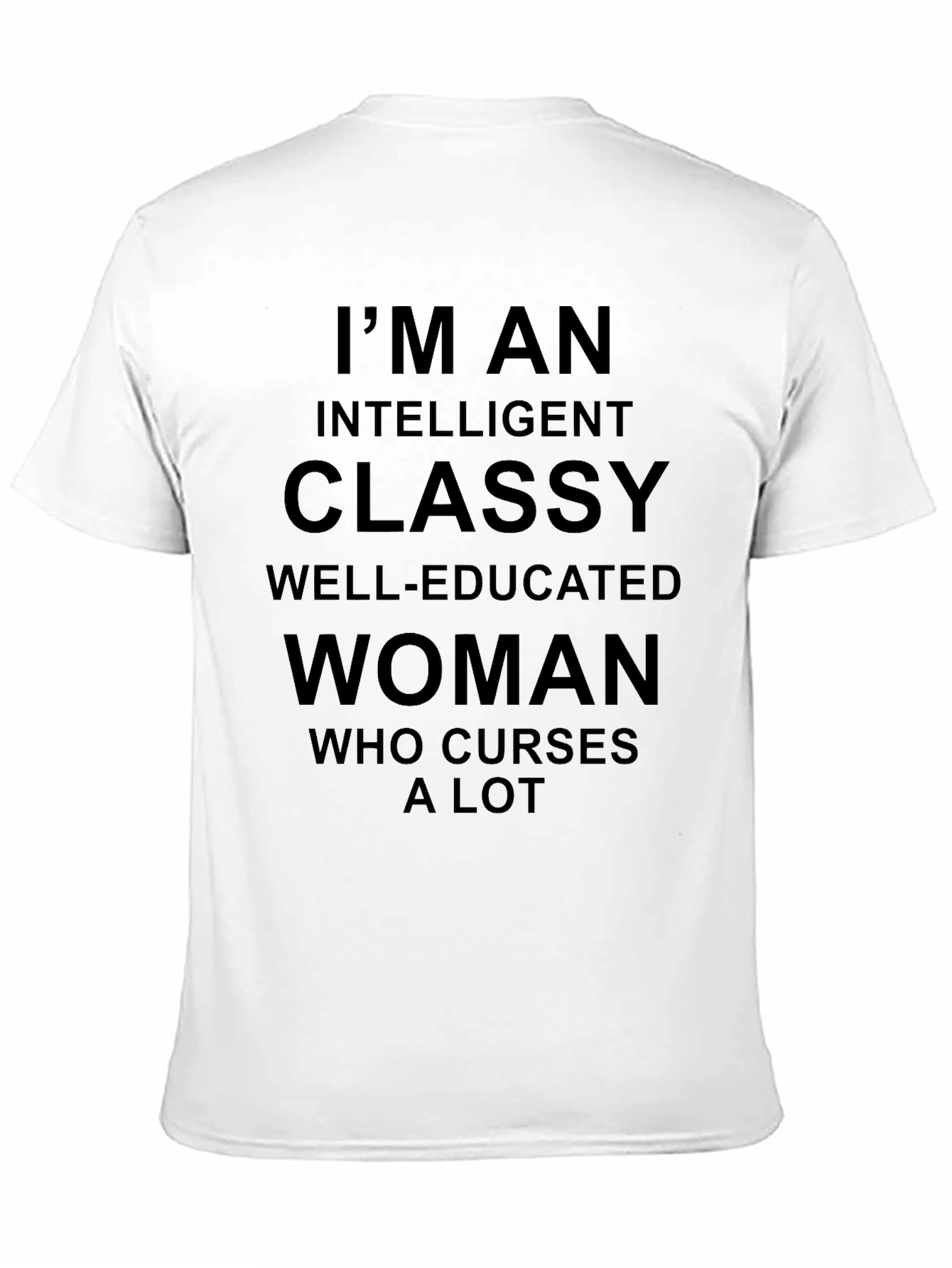 Black Intelligent Classy Woman Black T-Shirt view 11