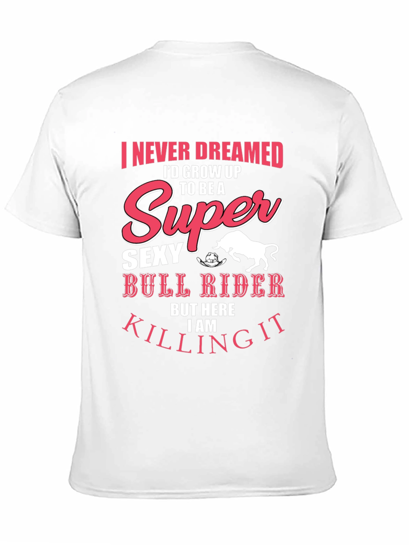 Black Super Sexy Bull Rider T-Shirt - Men's Black Graphic Tee view 11