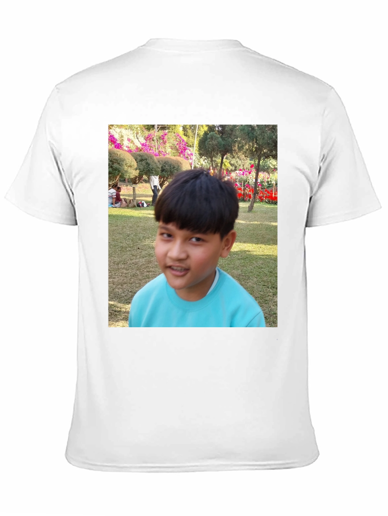 Custom Photo Print Black T-Shirt - 11