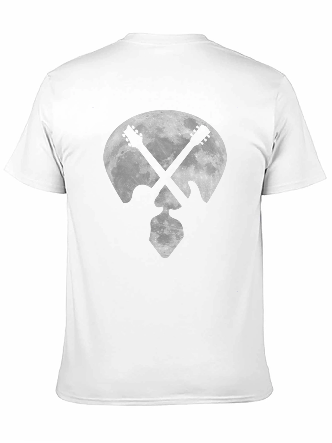 Black Guitar Moon Graphic Tee - Rock Style view 11