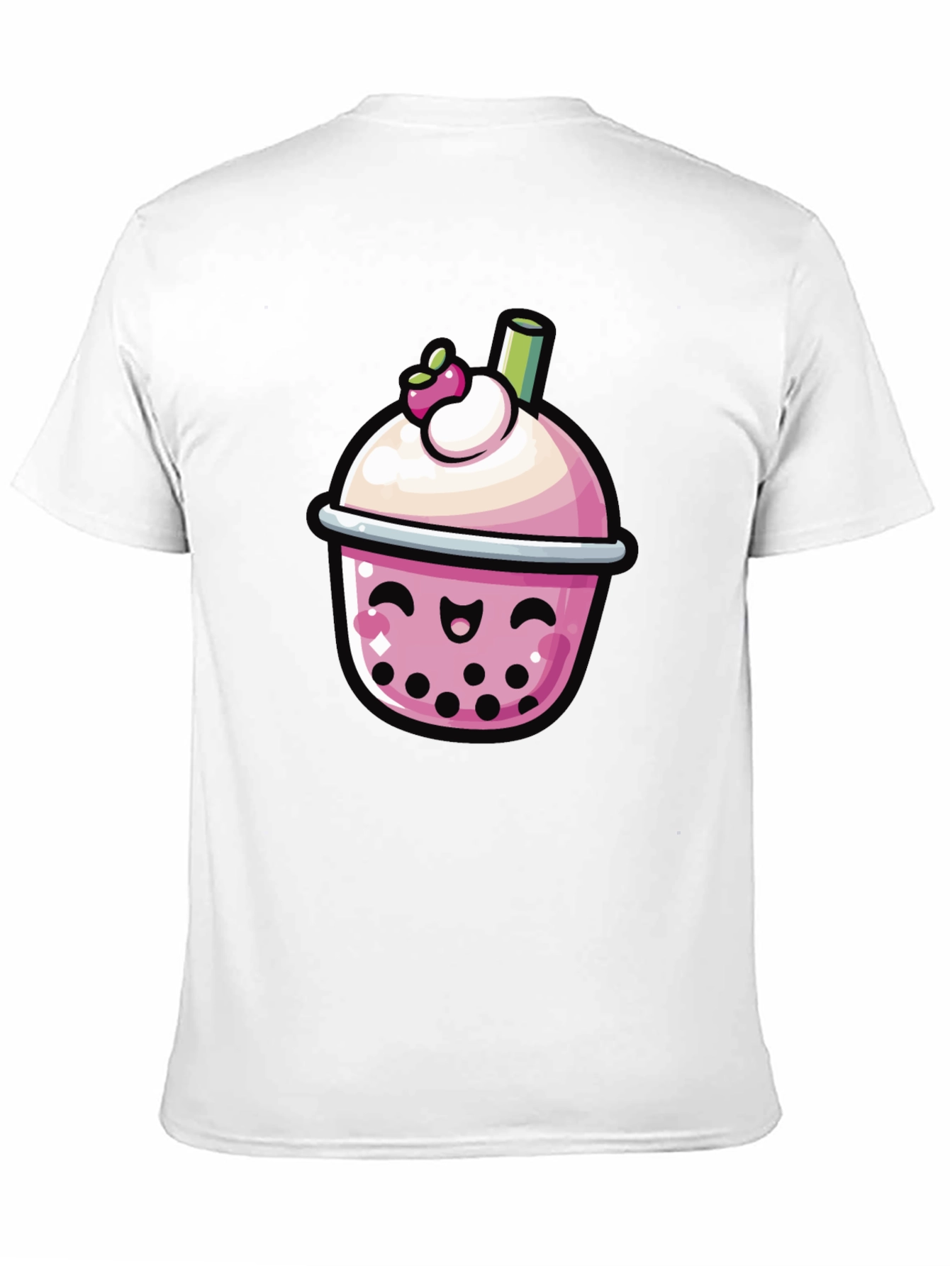 Black Kawaii Boba Tea Graphic Tee - Black view 11