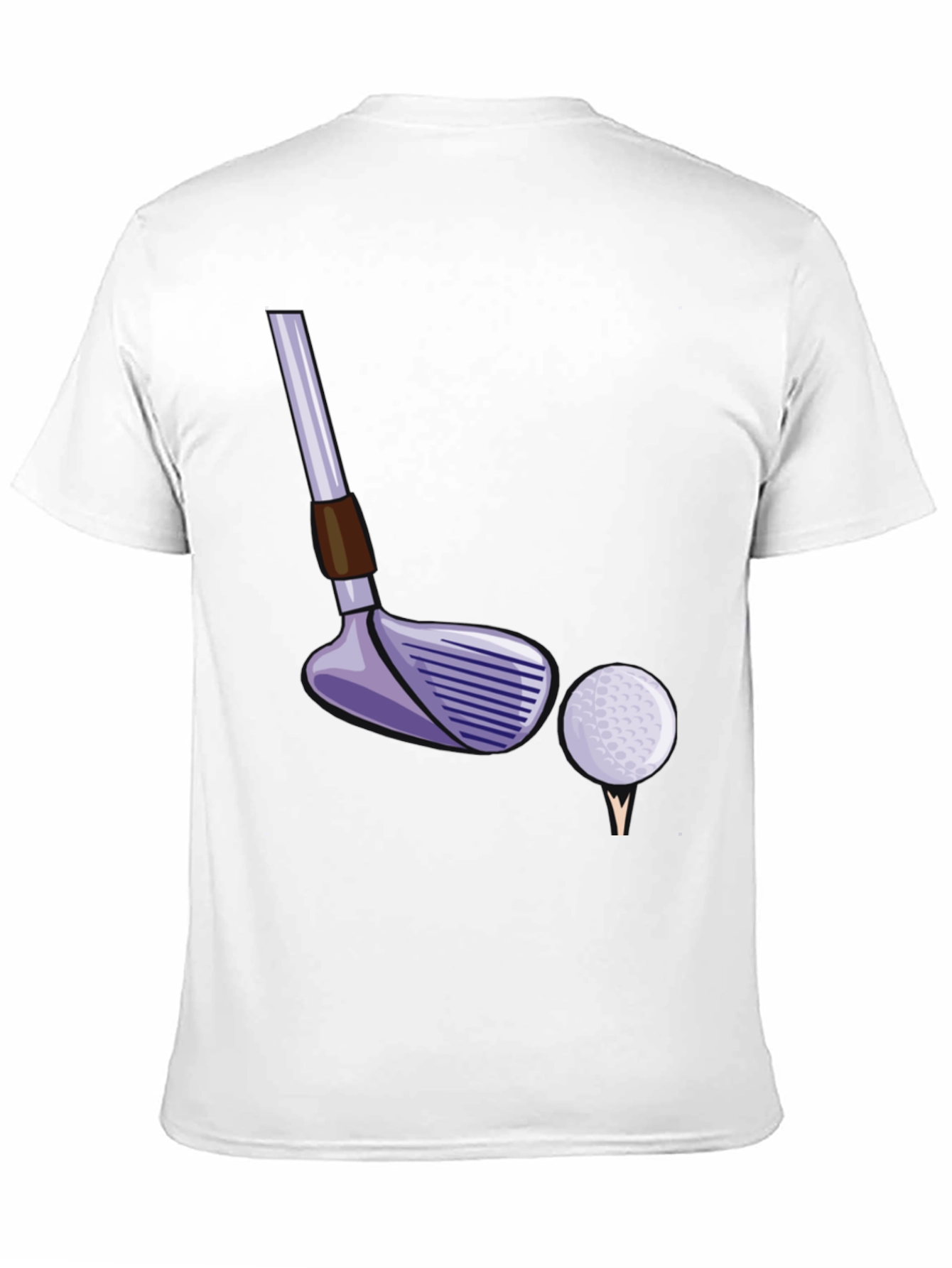 Black Golf Club and Ball T-Shirt - Black Tee view 11