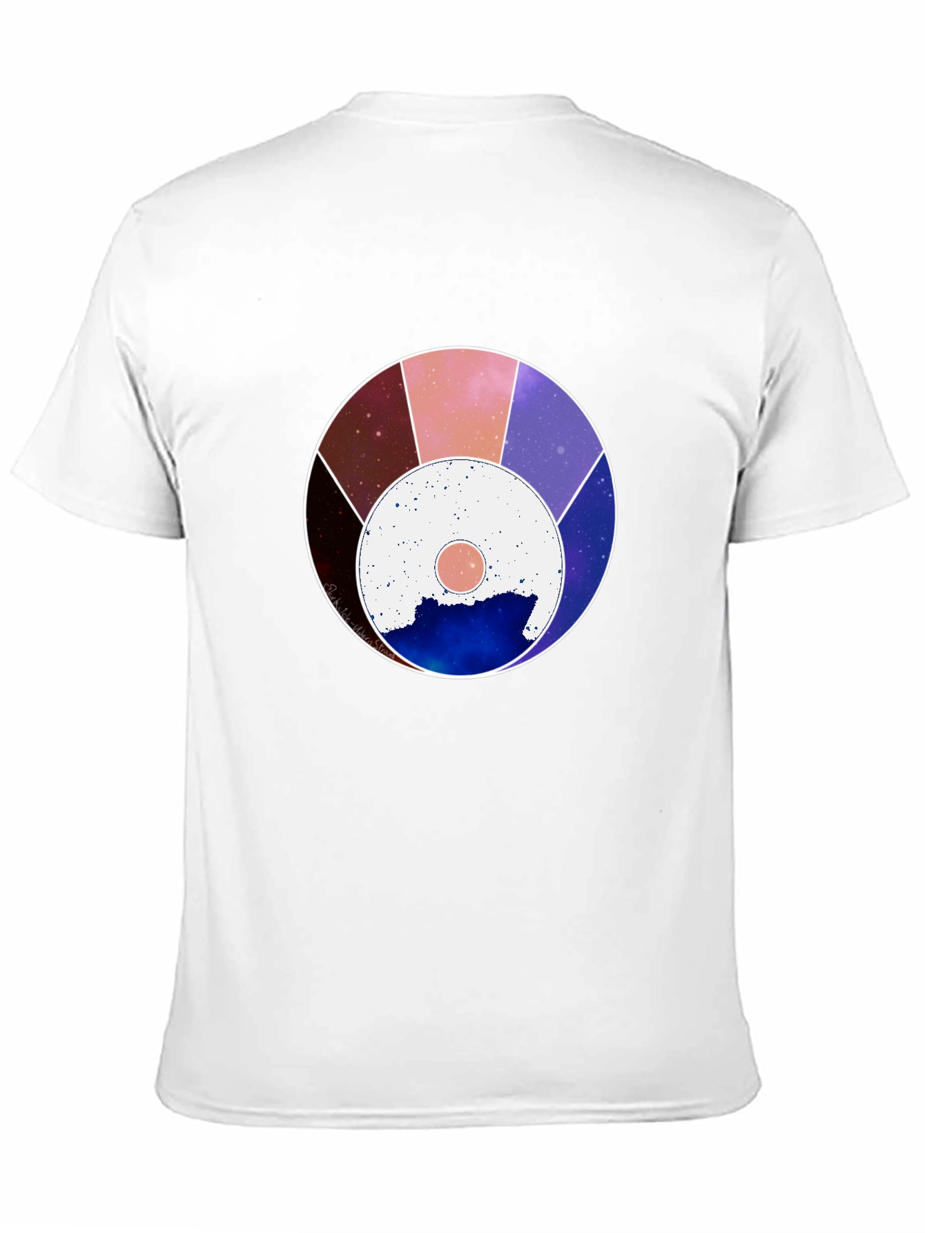 Black Cosmic Wheel Graphic Black Tee - Unisex view 11