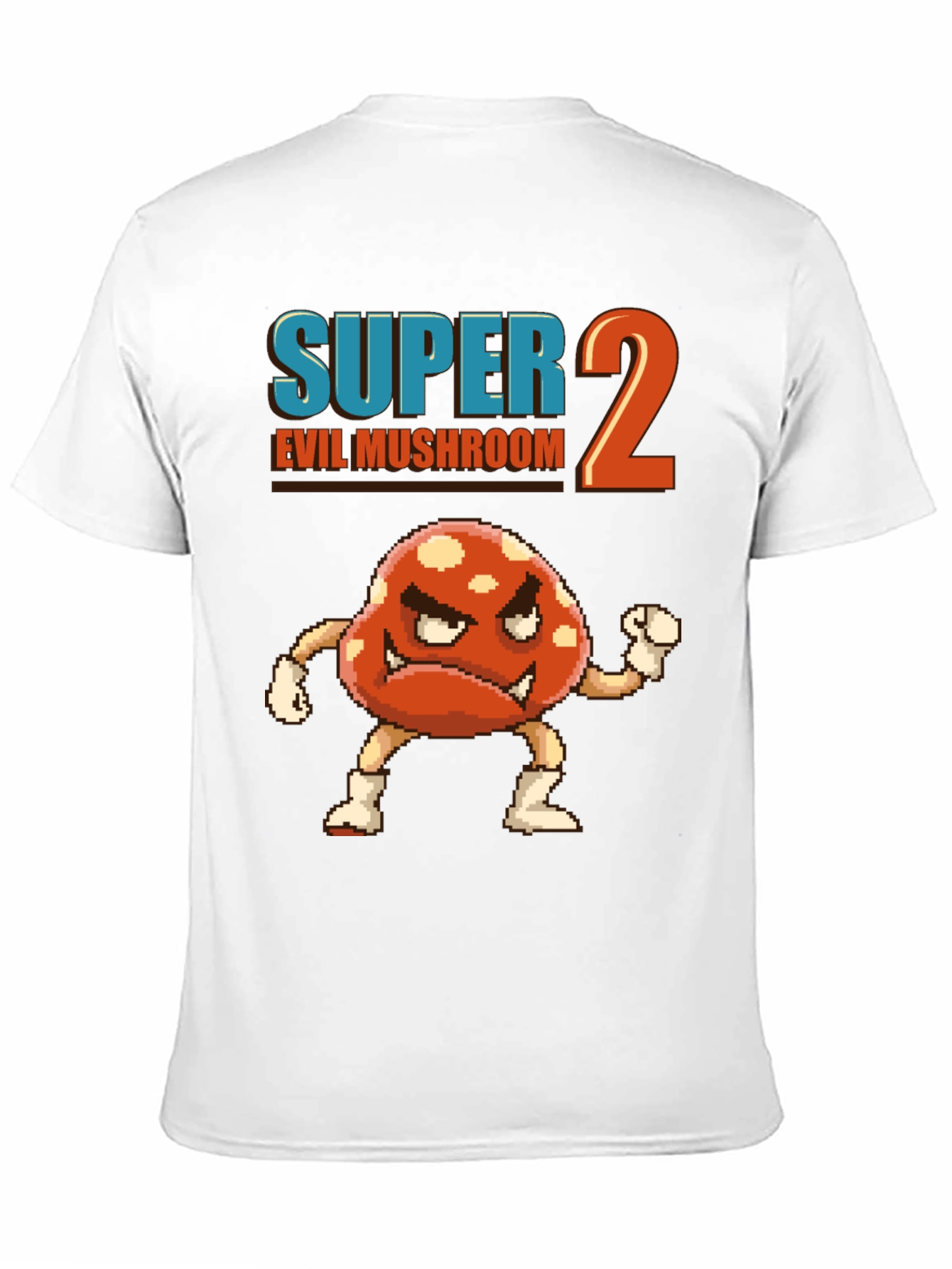 Black Super 2 Evil Mushroom Graphic T-Shirt view 11