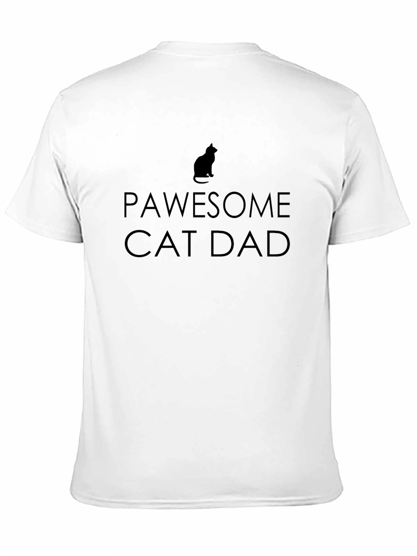 Black Pawsome Cat Dad Black T-Shirt view 11