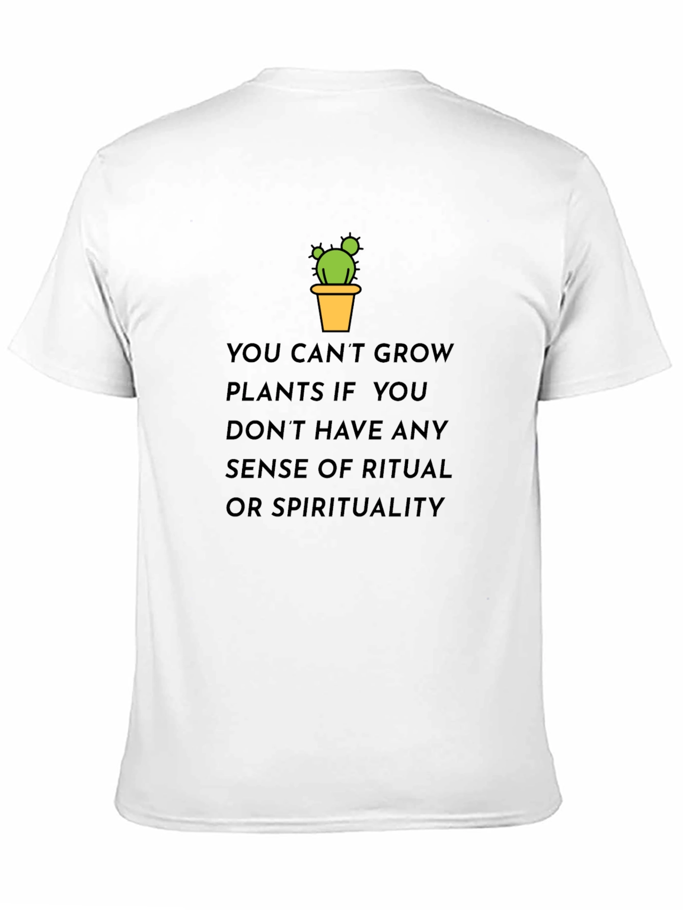 Black Cactus Plant T-Shirt - Grow Your Spirituality view 11