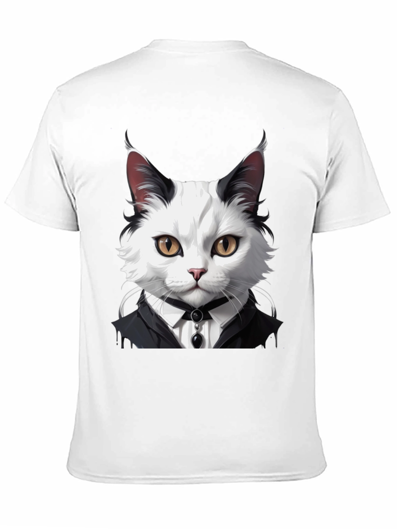 Black Cat Tuxedo T-Shirt - Cool Feline Fashion view 11