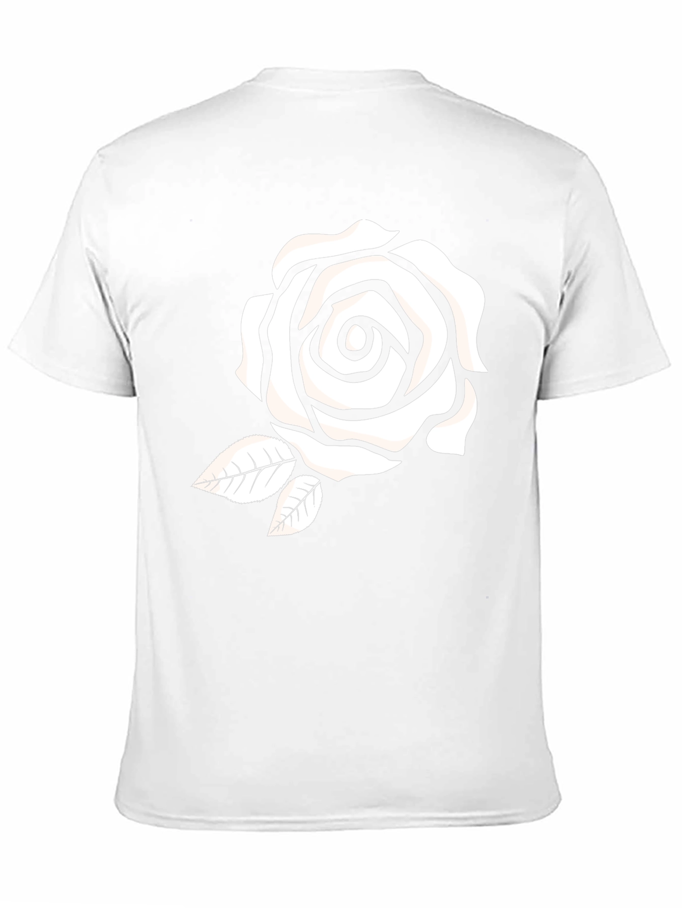 Black Black T-Shirt with White Rose Graphic view 11