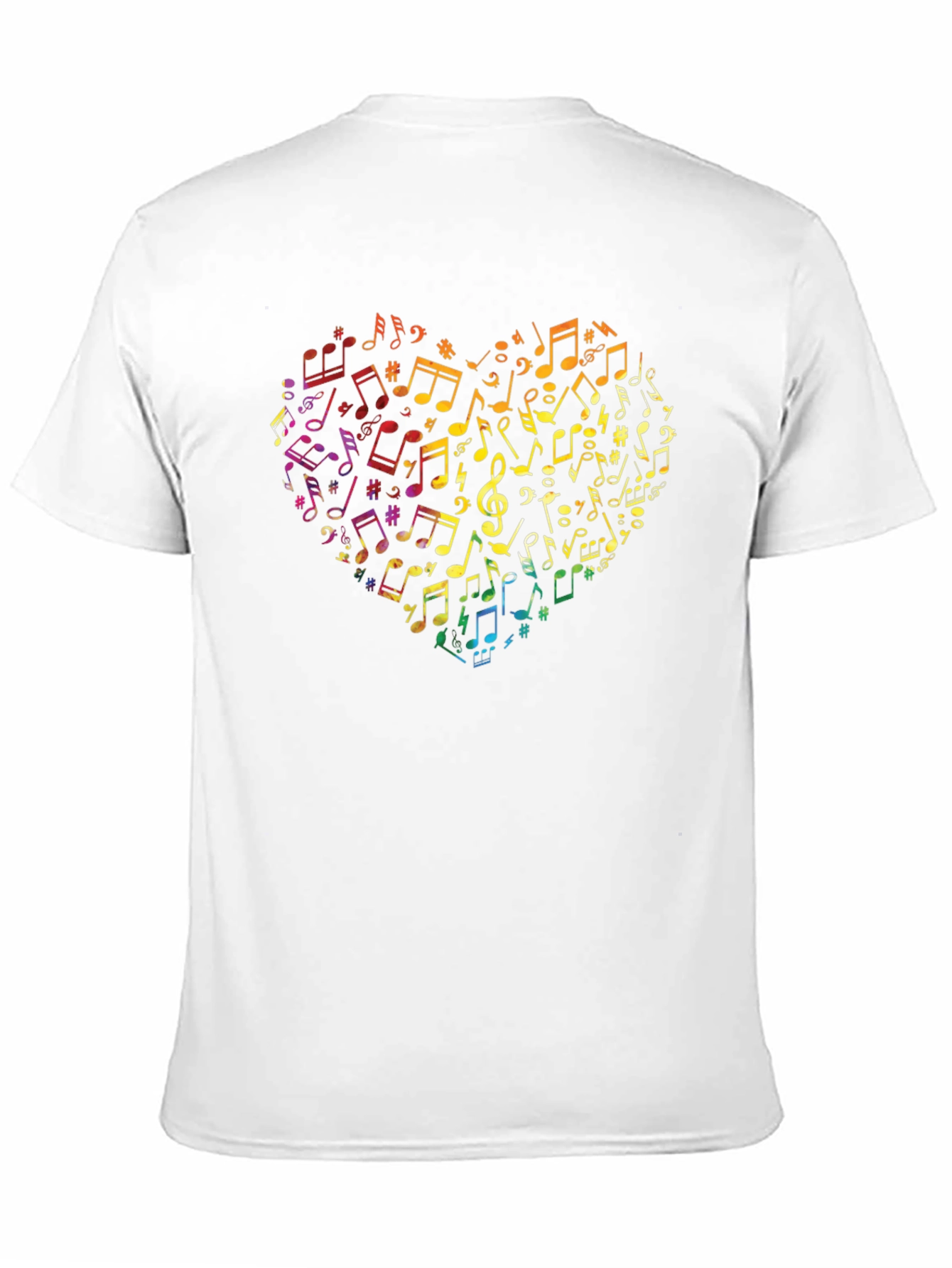 Black Music Notes Heart Graphic Tee view 11